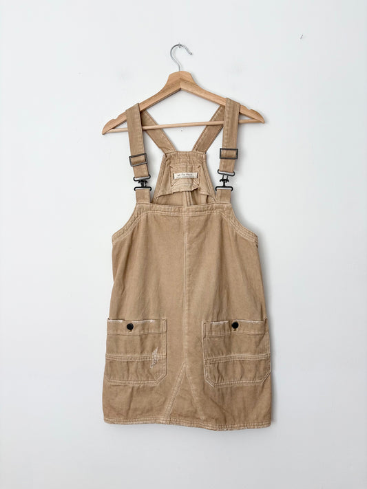 Free People overall denim mini dress XS/S