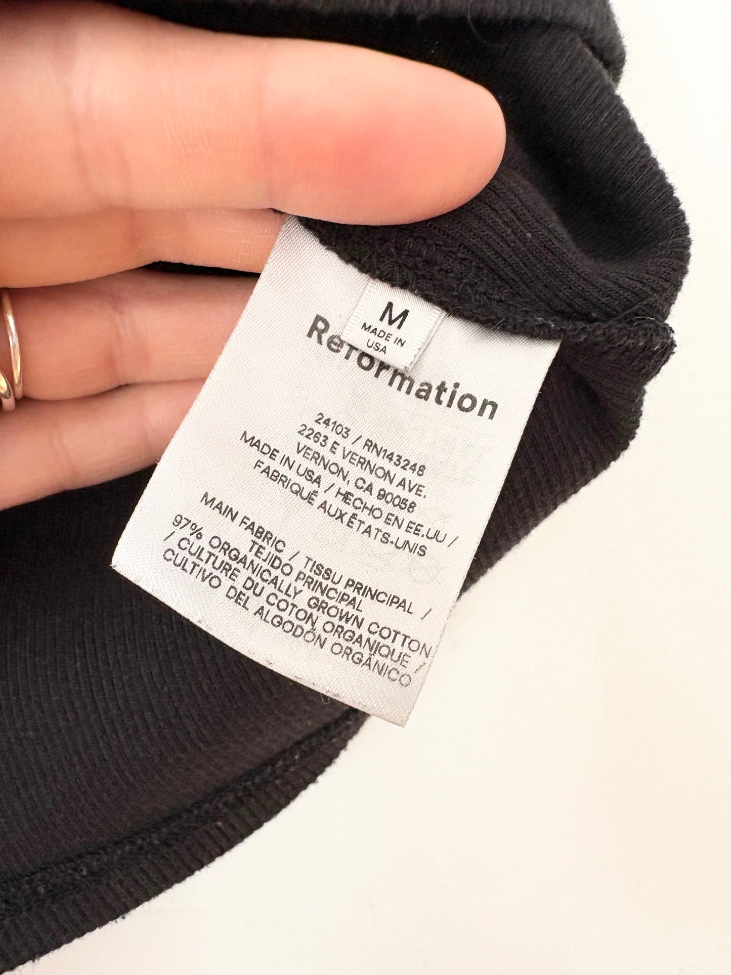 Reformation Gerard cut out back top Medium