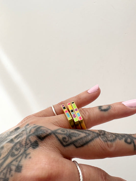 Noir NYC 3 piece ring stack