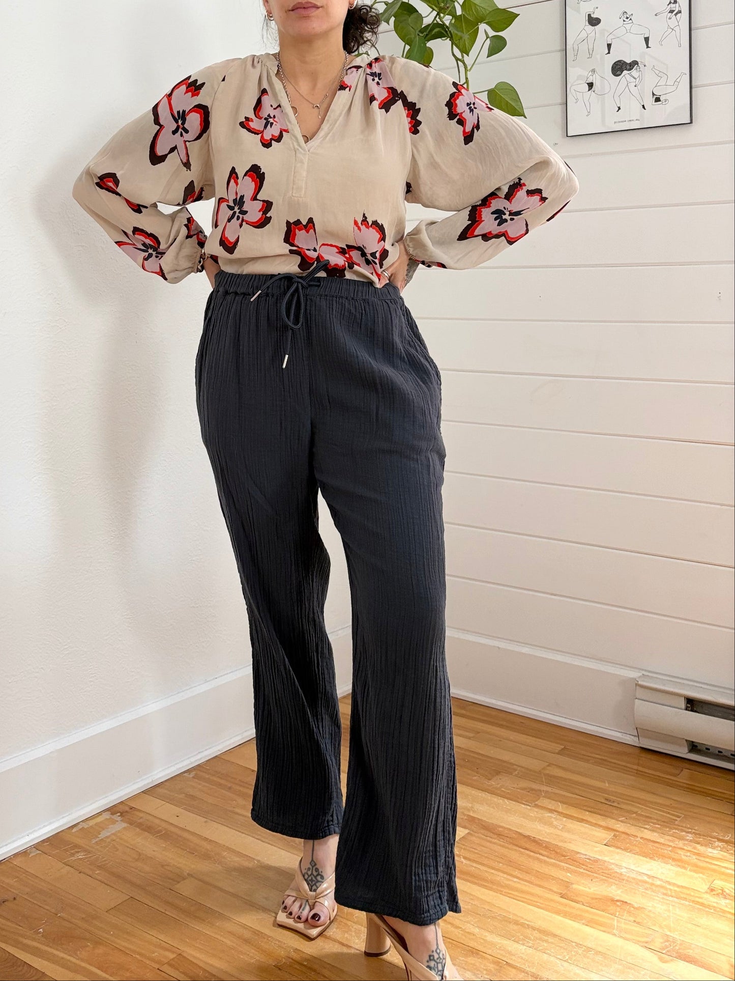 Pantalon en gauze droit Quince Small