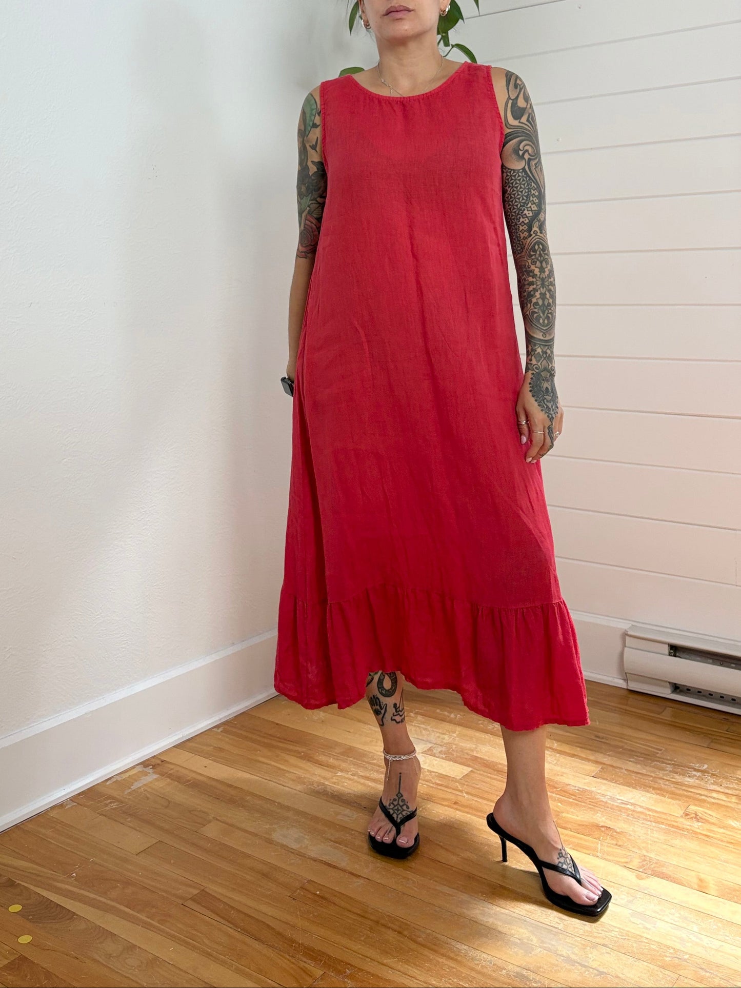 Terzo Millenio Linen midi dress S/M