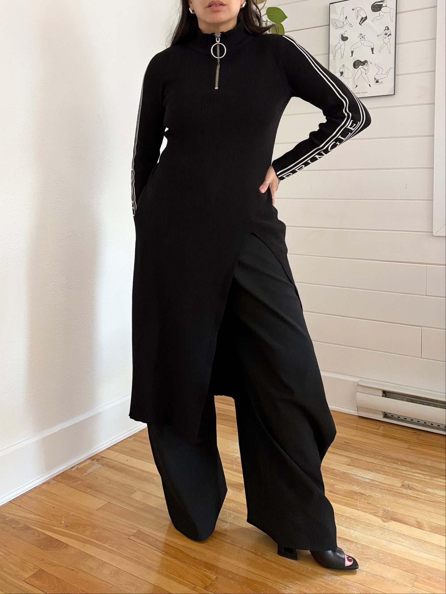 Robe midi côtelée Pringles of Scotland X H&M, taille M