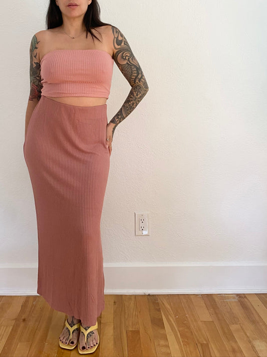 SHORE ribbed maxi skirt Medium