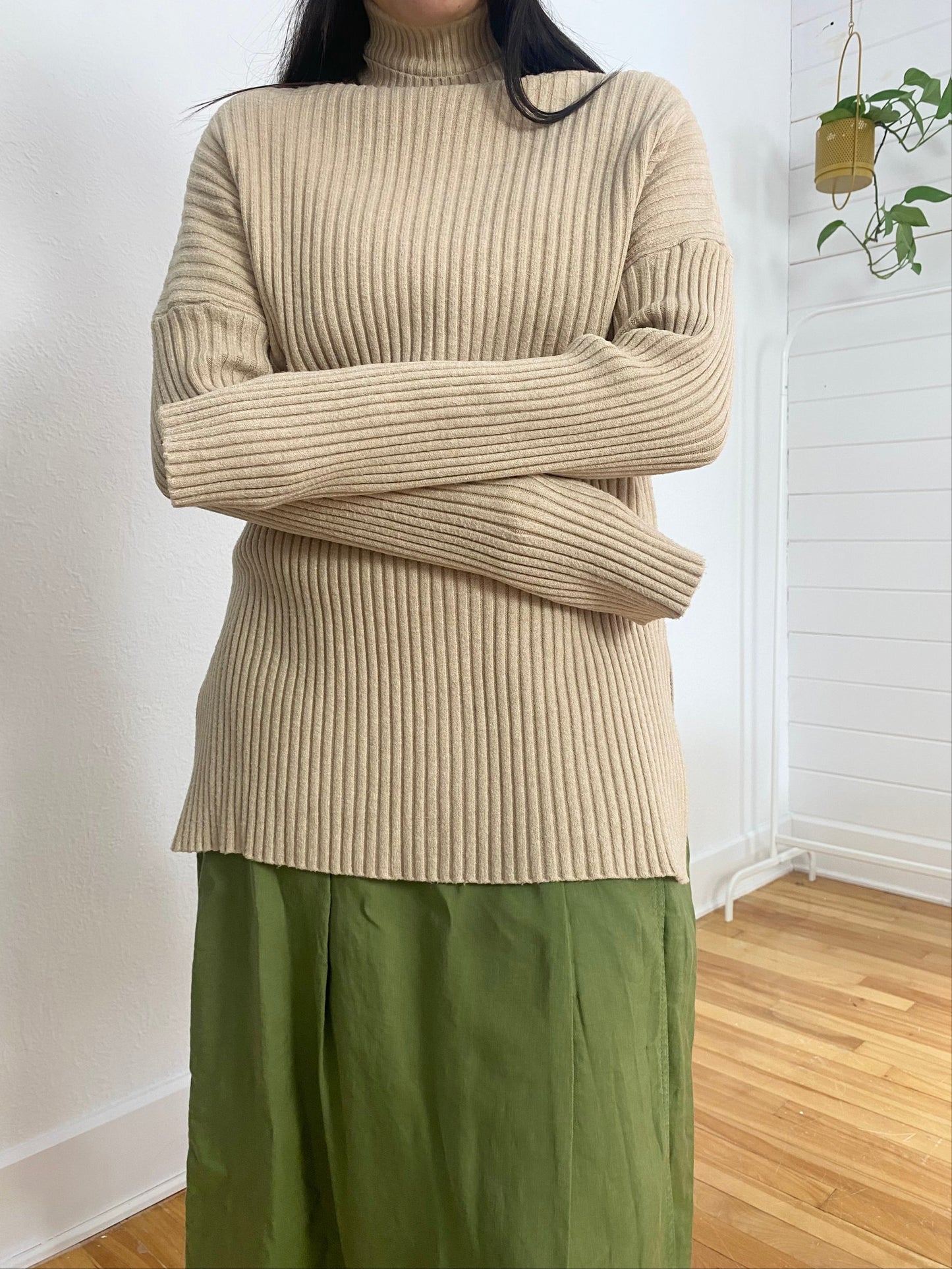 Oak + Fort oversized knit turtleneck S/M