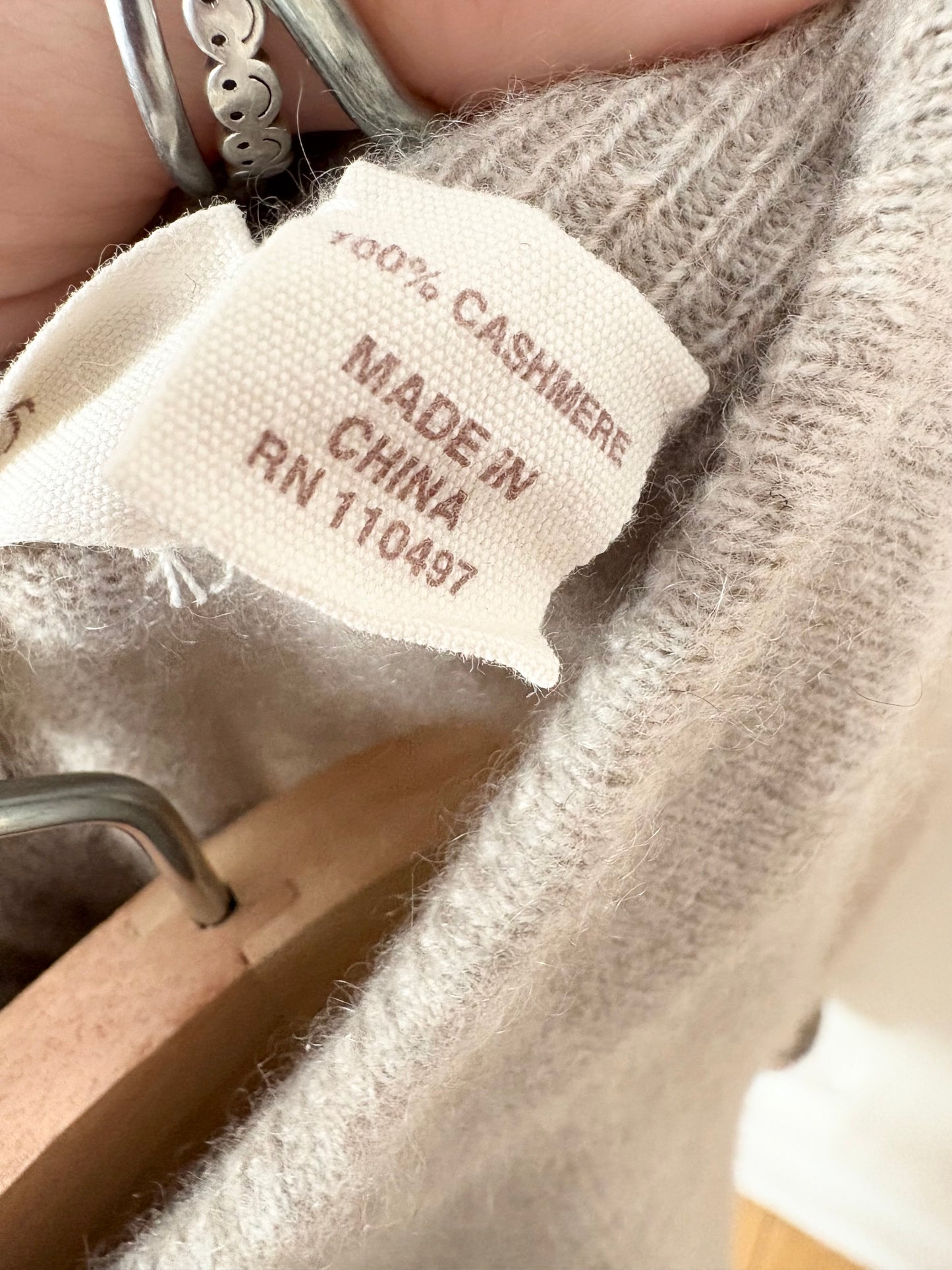 Inhabit cashmere back zip sweater XS/S