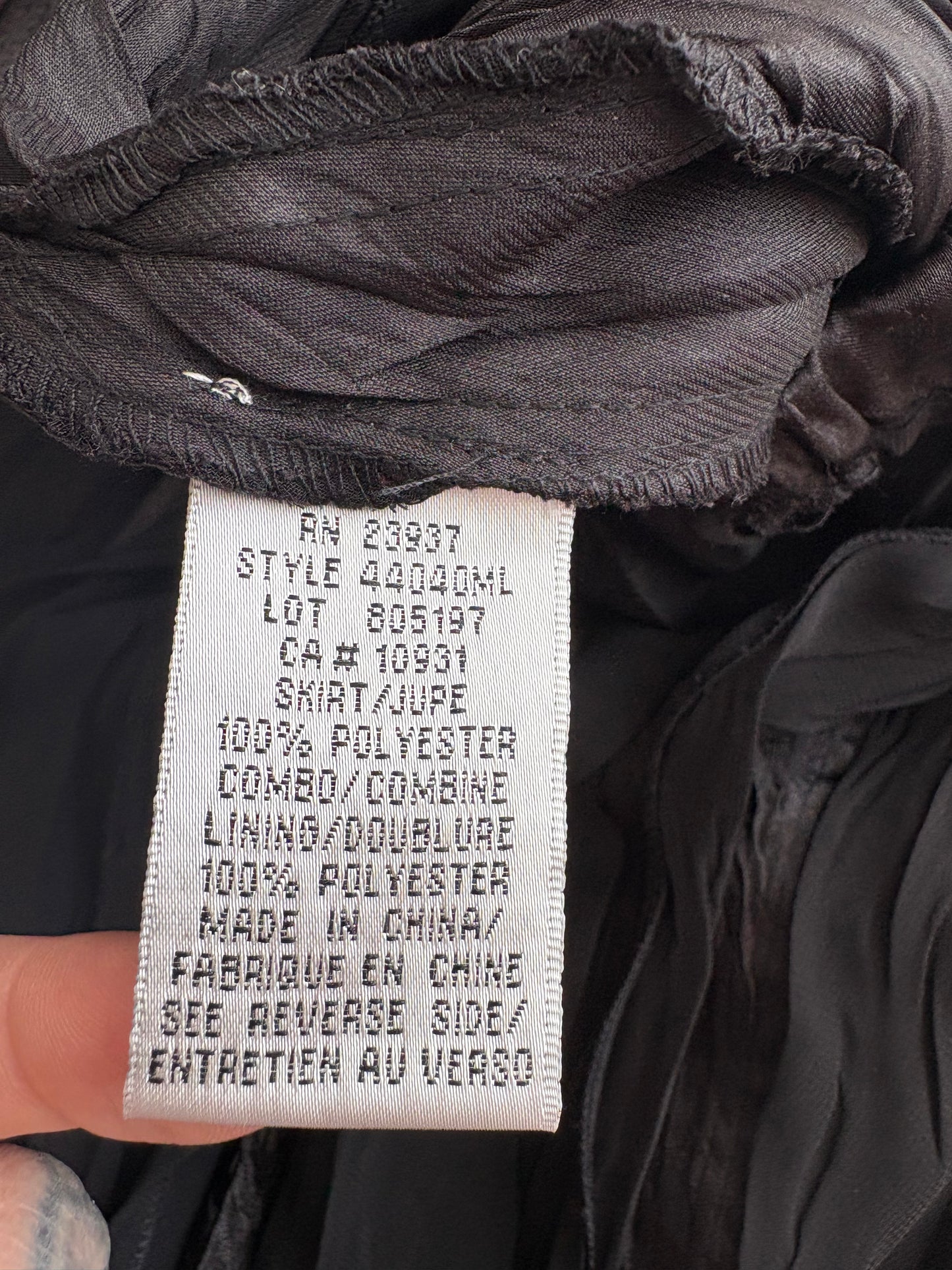 Jupe longue vintage froissée, taille S/M