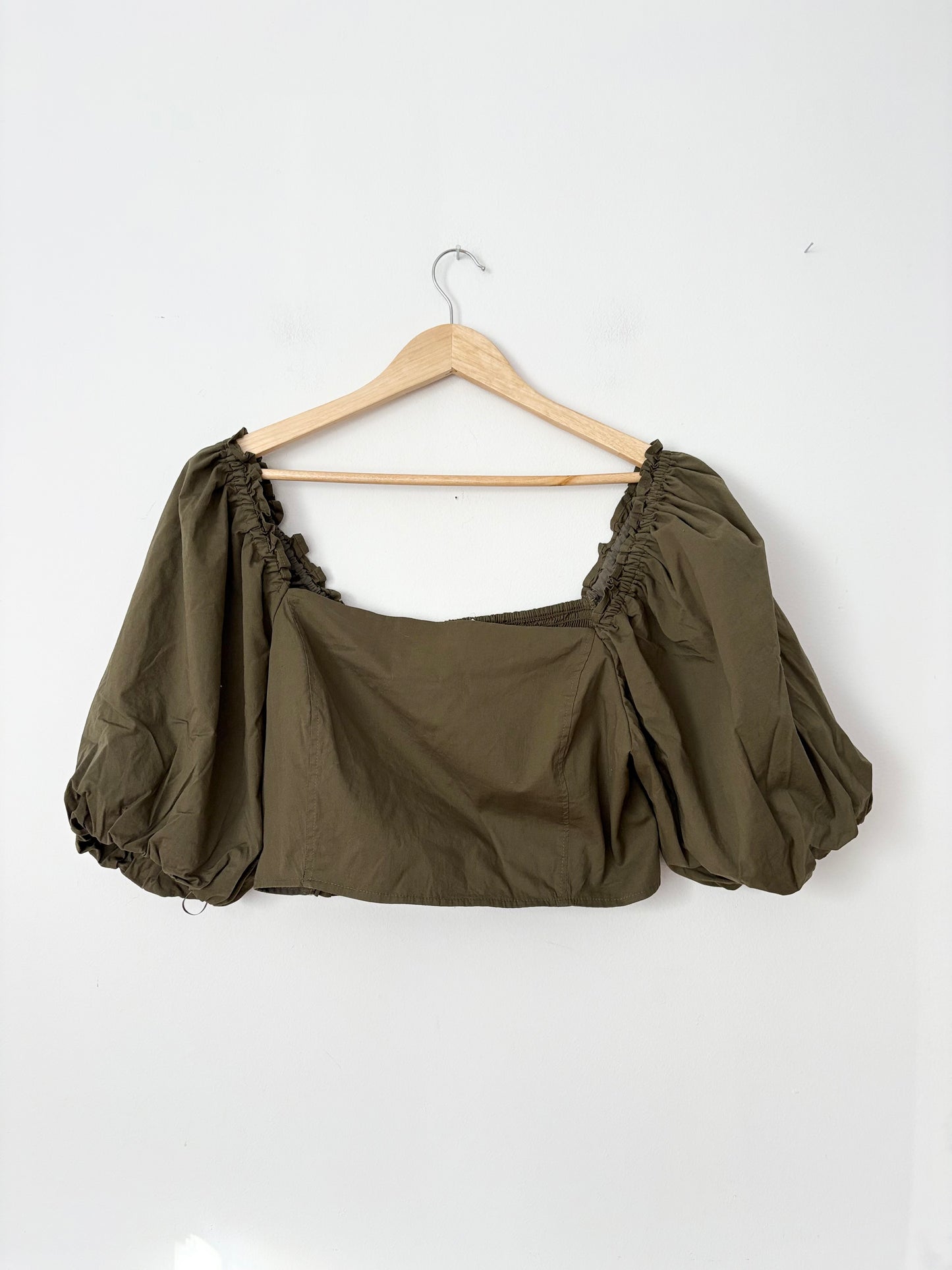 Jason Wu puff sleeve crop top XL