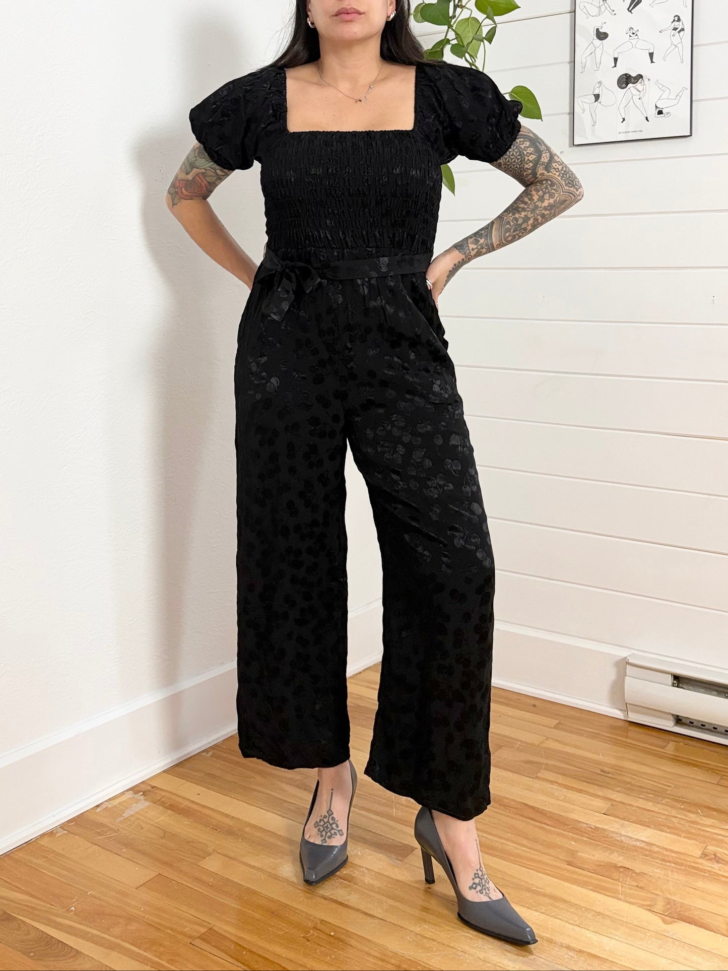 Combinaison pantalon jacquard smockée & Other Stories, taille S