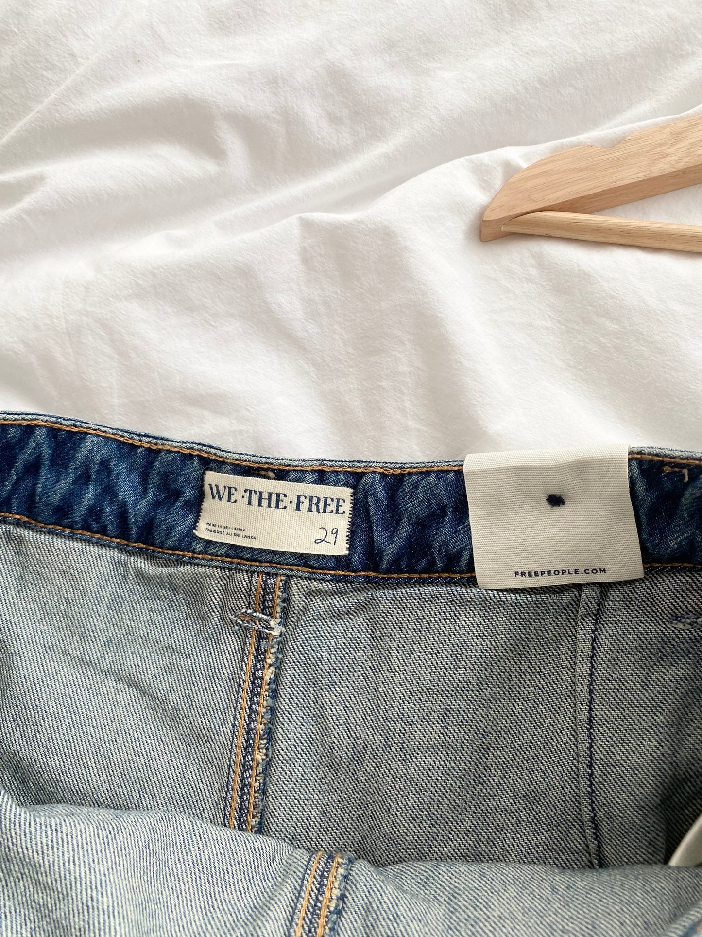 Free People Stephie pleated denim skort W29