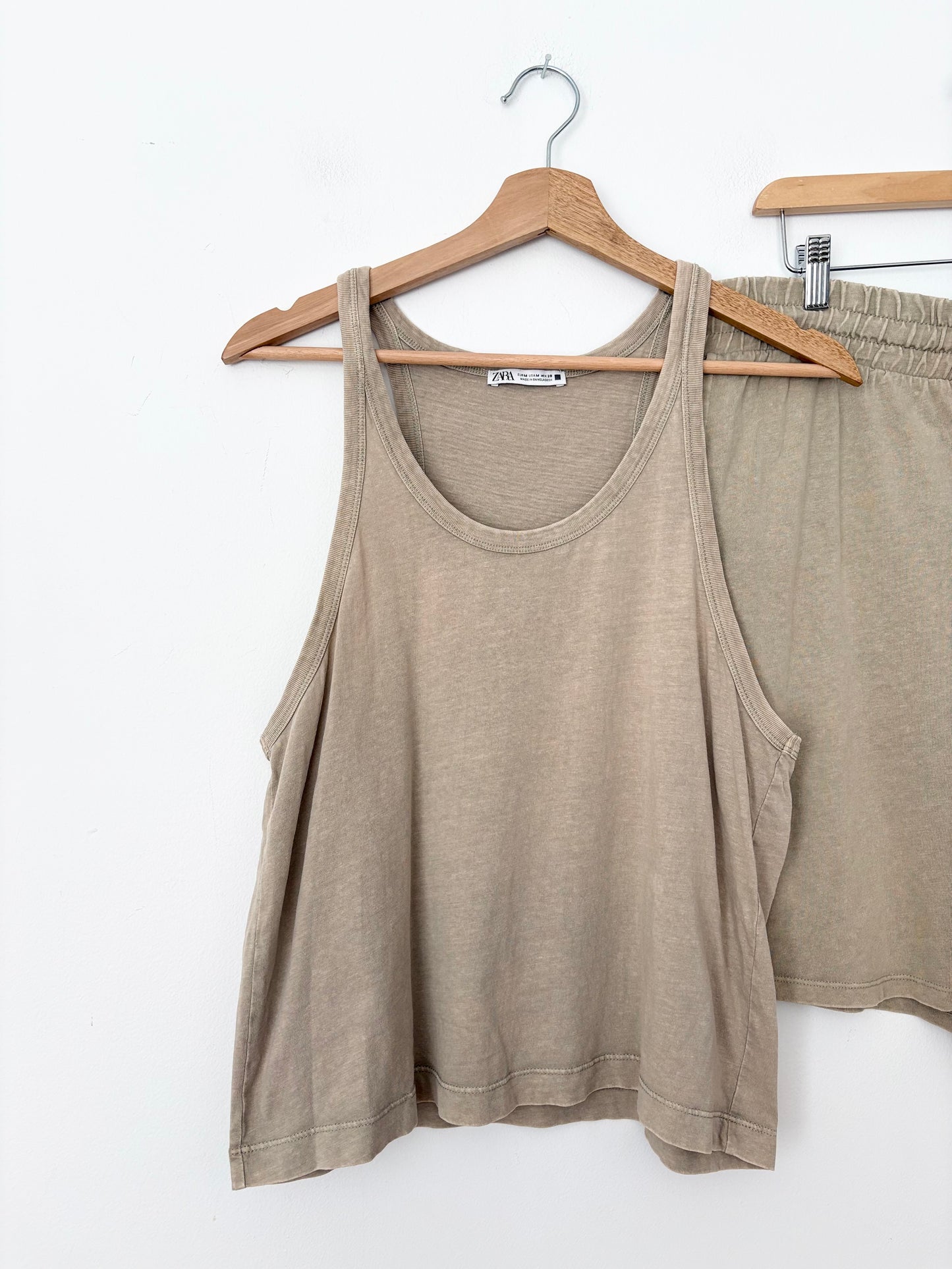 Zara relaxed tank & short set Medium