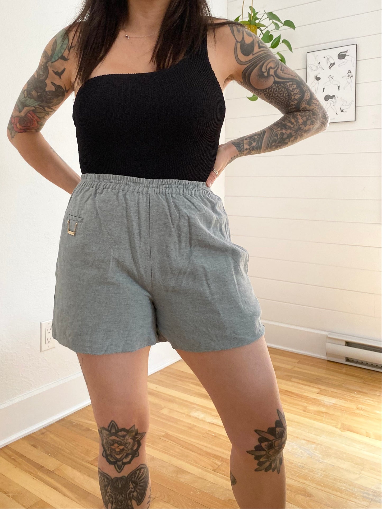 Short en mélange de chanvre et de soie Silk Laundry, taille S