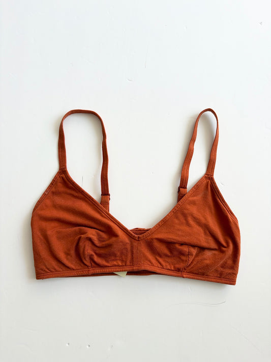Parade tencel bralette in rust Small