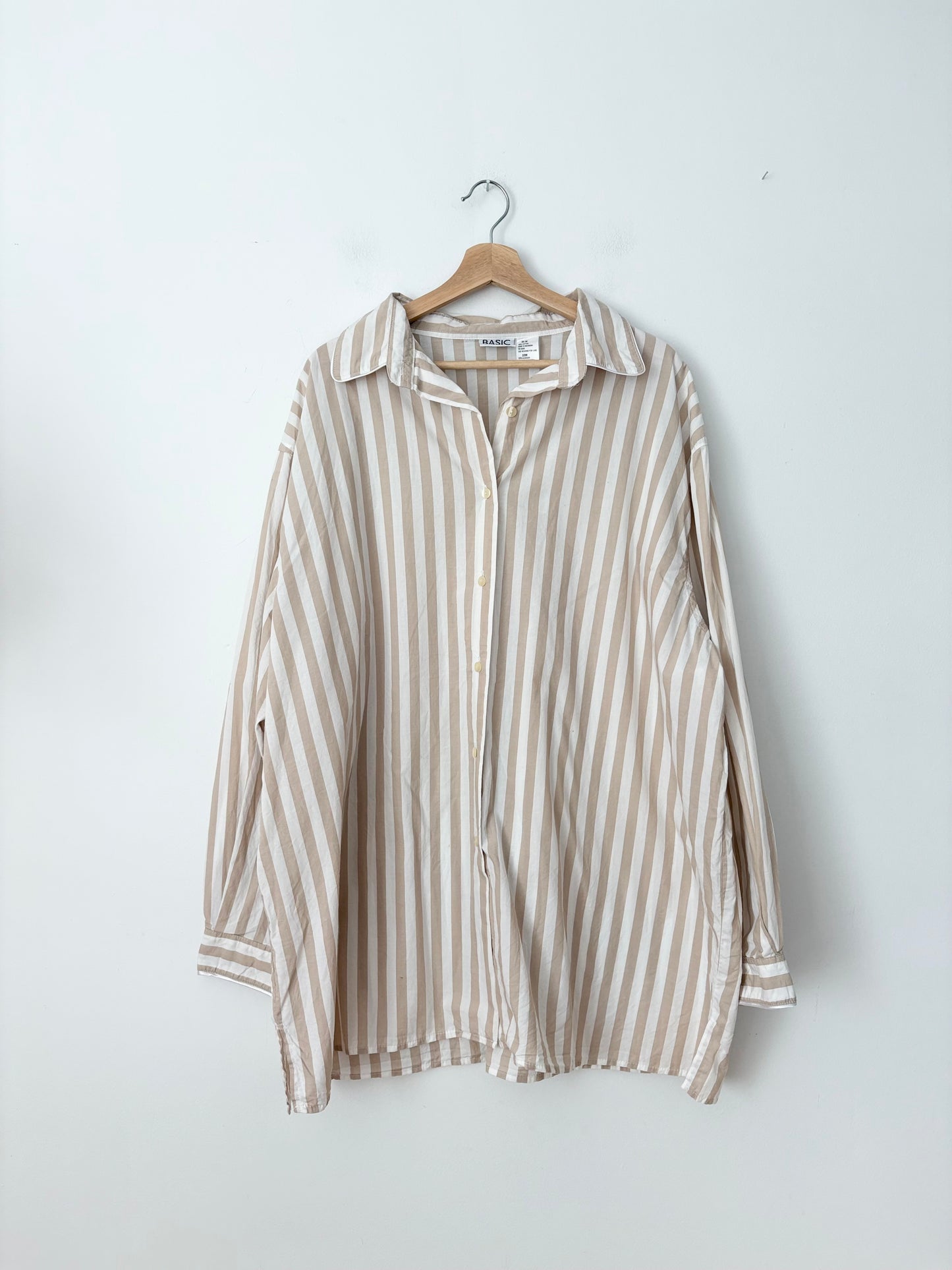 Vintage stripe pyjama style button down 2XL