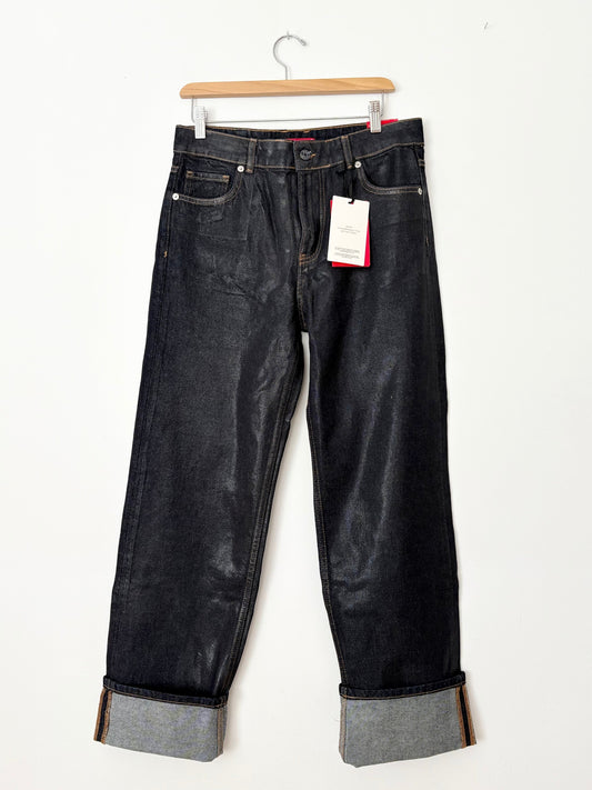 Mango straight foil jeans Medium