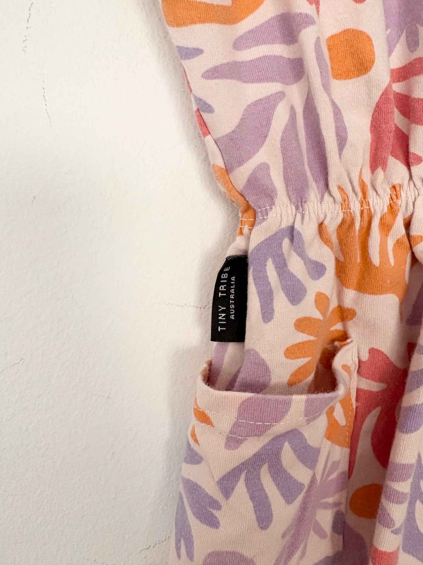 Tiny tribe coral printed dress 2T