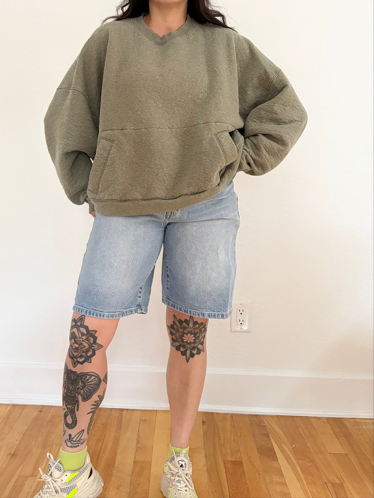 Lunya restore double faced crewneck sweatshirt XL