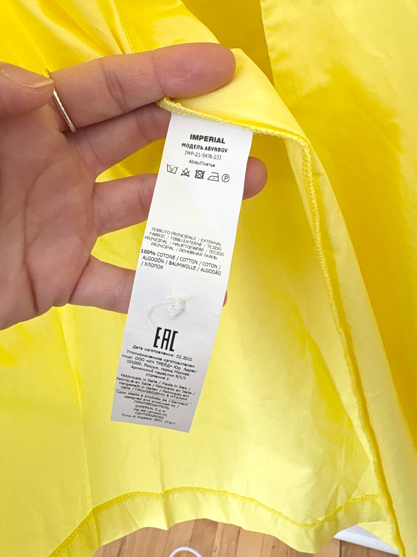 Robe trench jaune impériale taille S