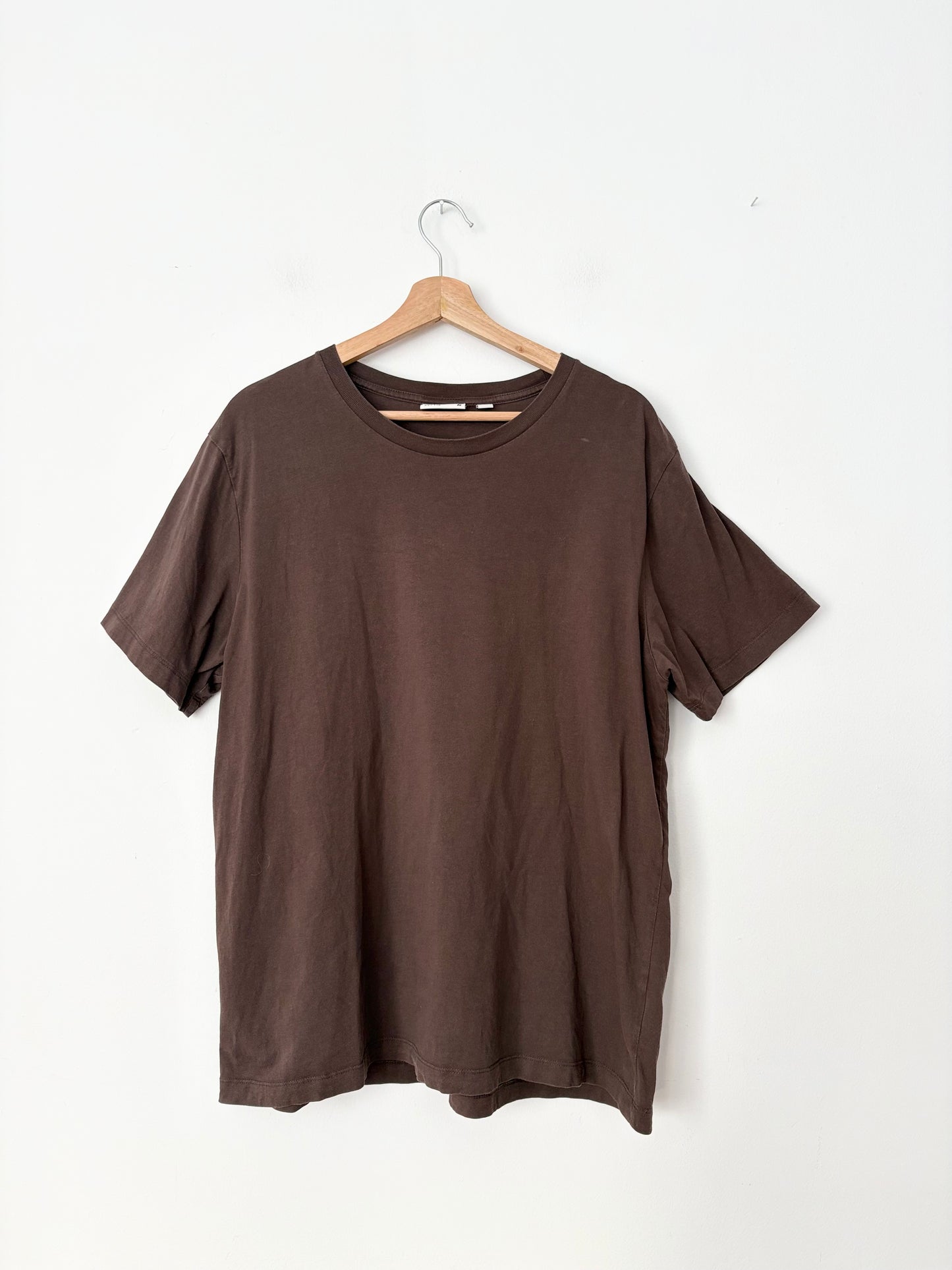 Frank & Oak classic brown tee XL