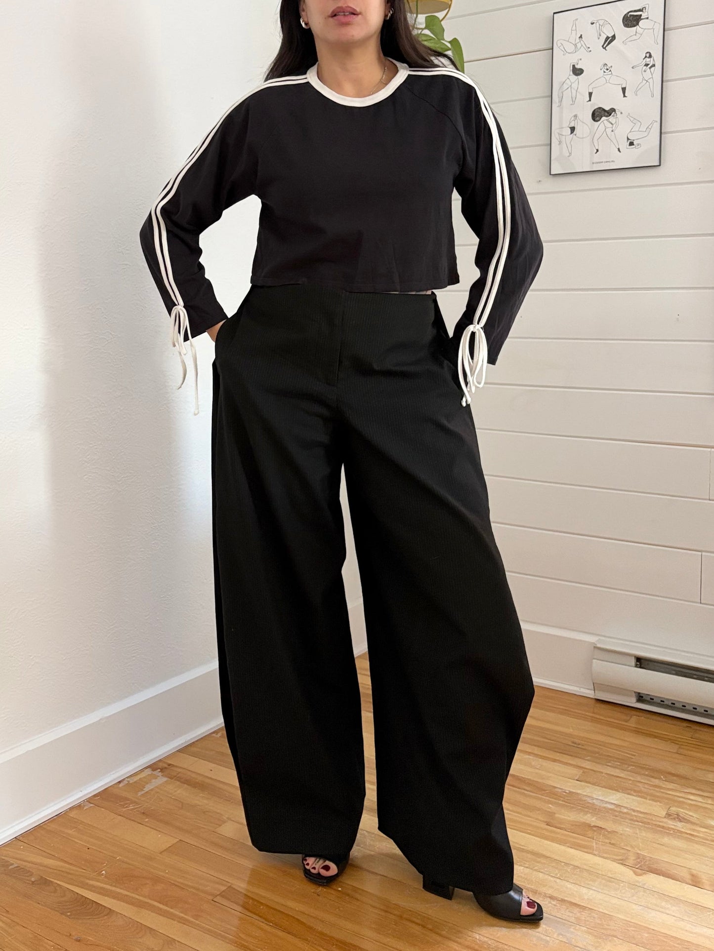 Oak + Fort long sleeve top with bows Medium