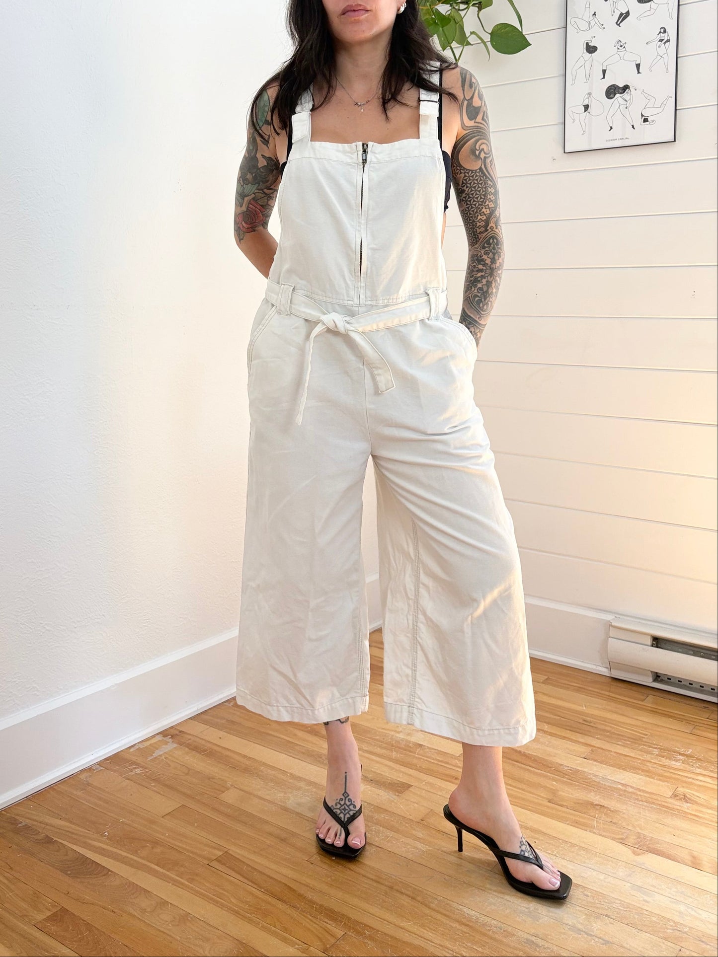 Combinaison en jean crop Free People taille S