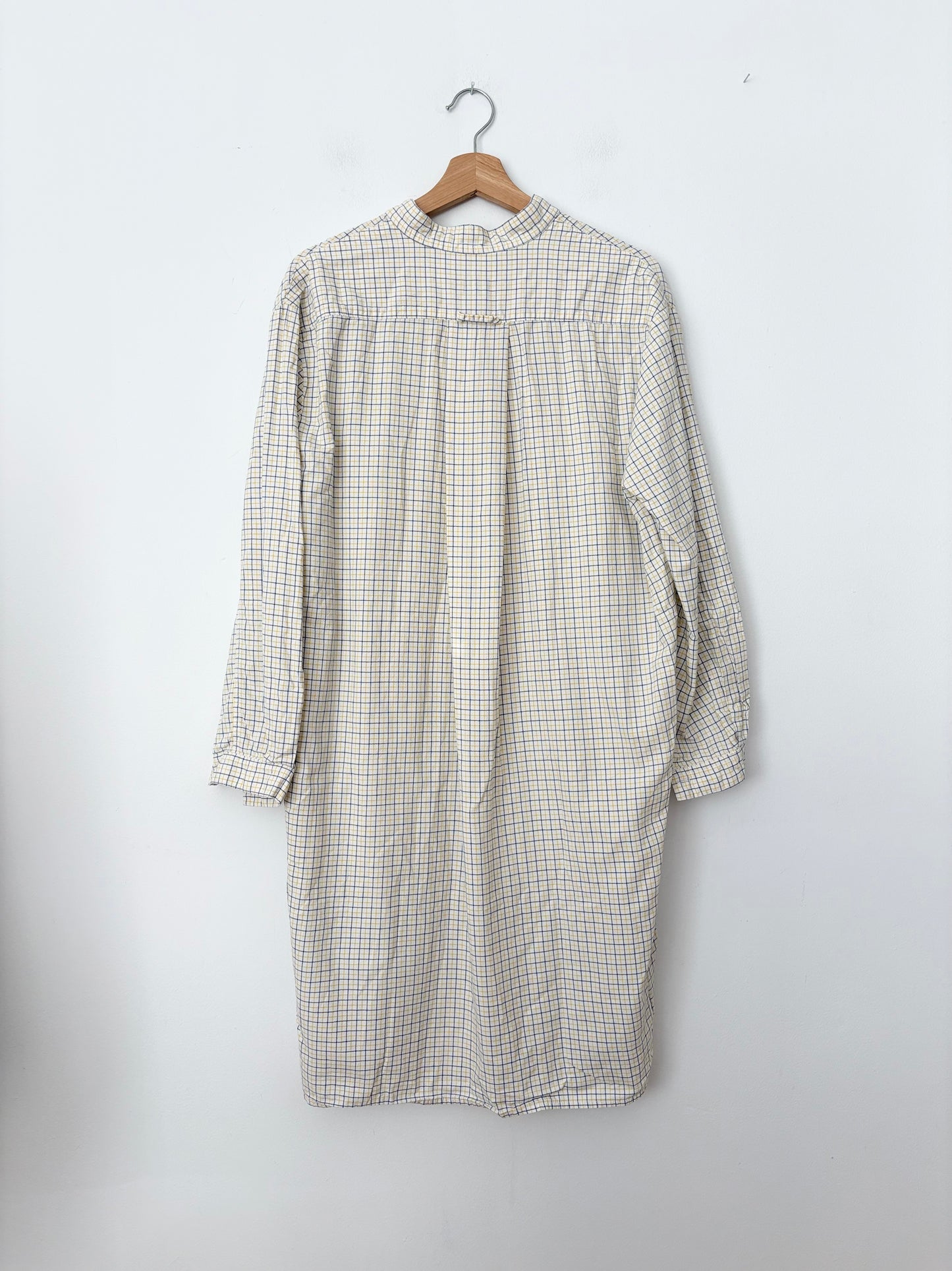 The sleep shirt long sleeve nightshirt in grid Large