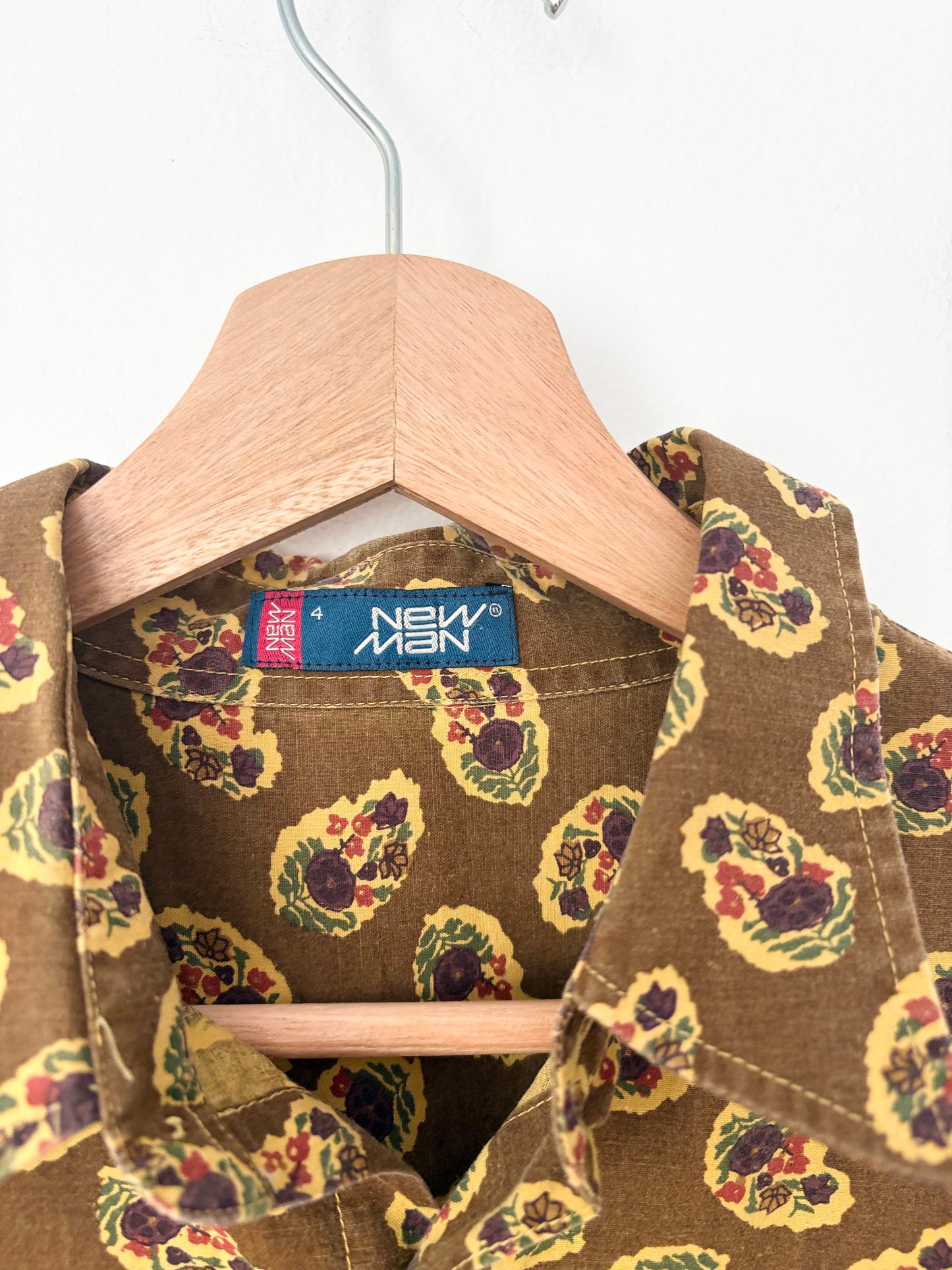 Chemise vintage à motifs cachemire boutonnée L/XL