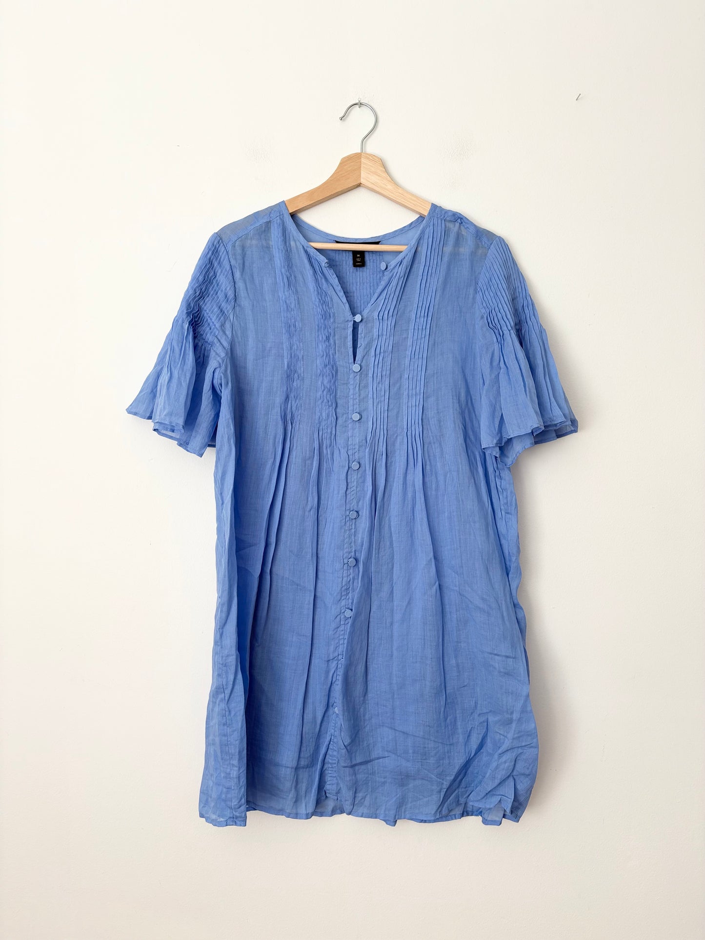 Banana Republic ramie pintuck dress Medium