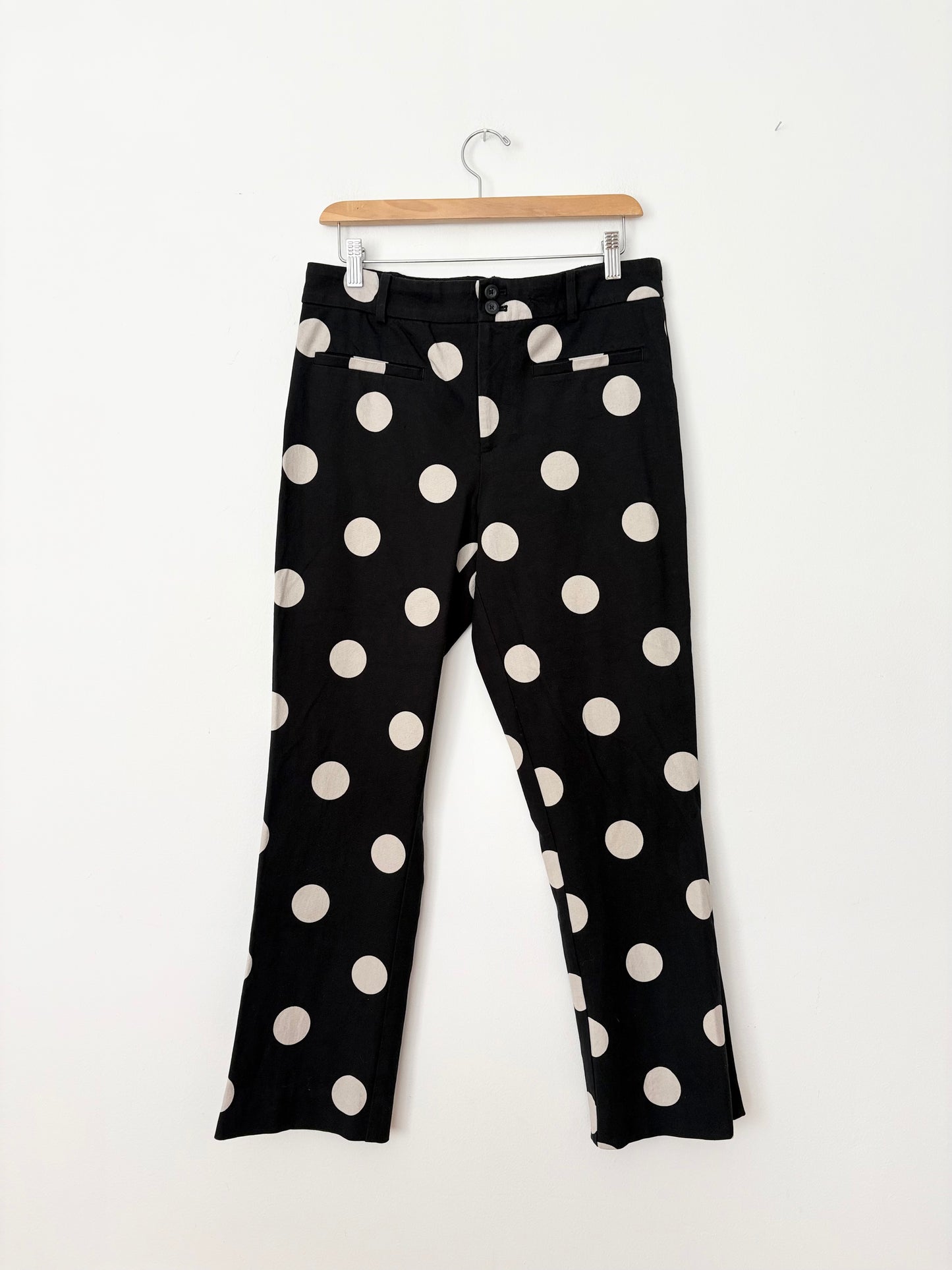 Anthropologie Essential collection polka dot trousers US8