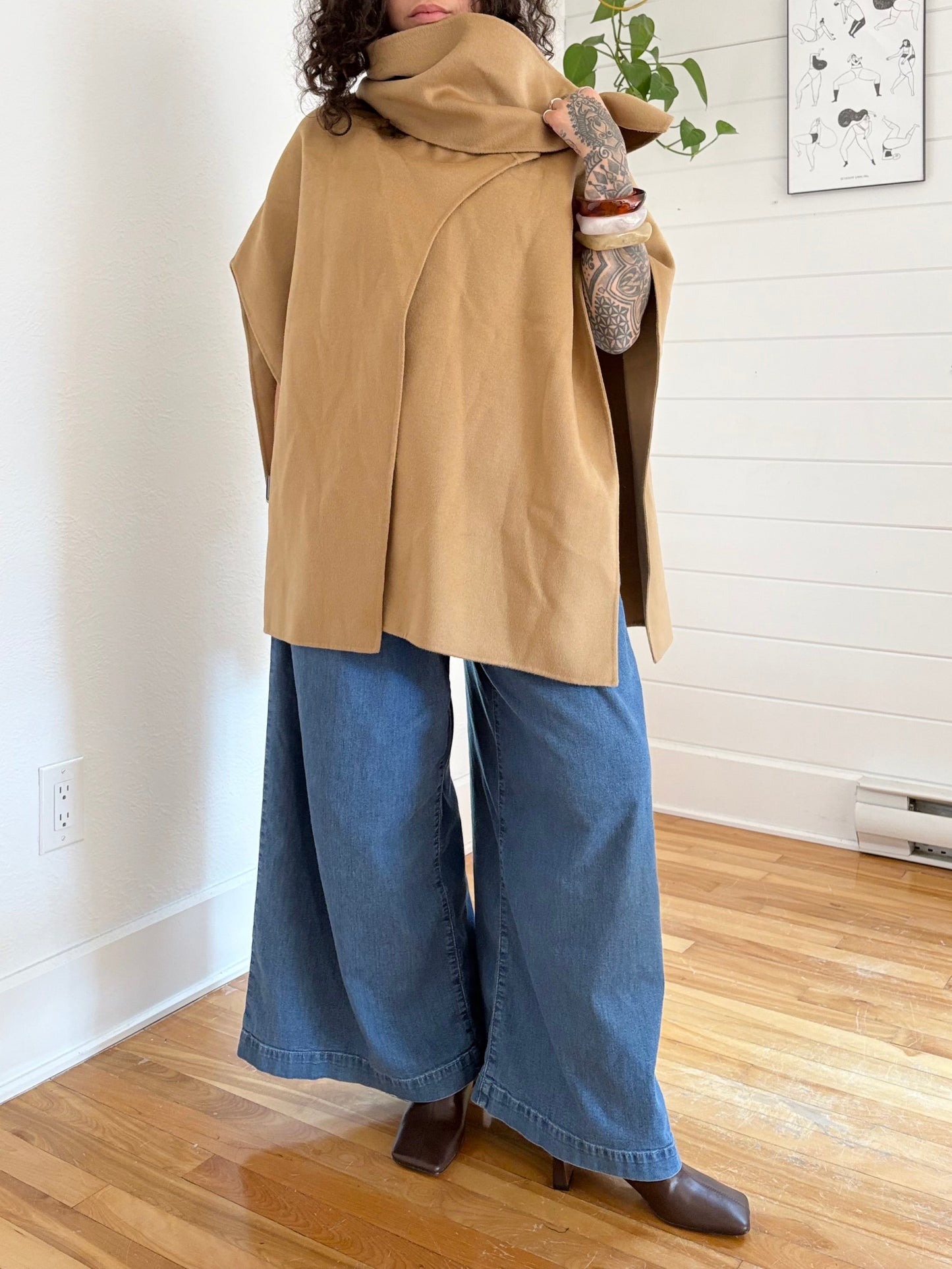 COS wool blend scarf cape O/S