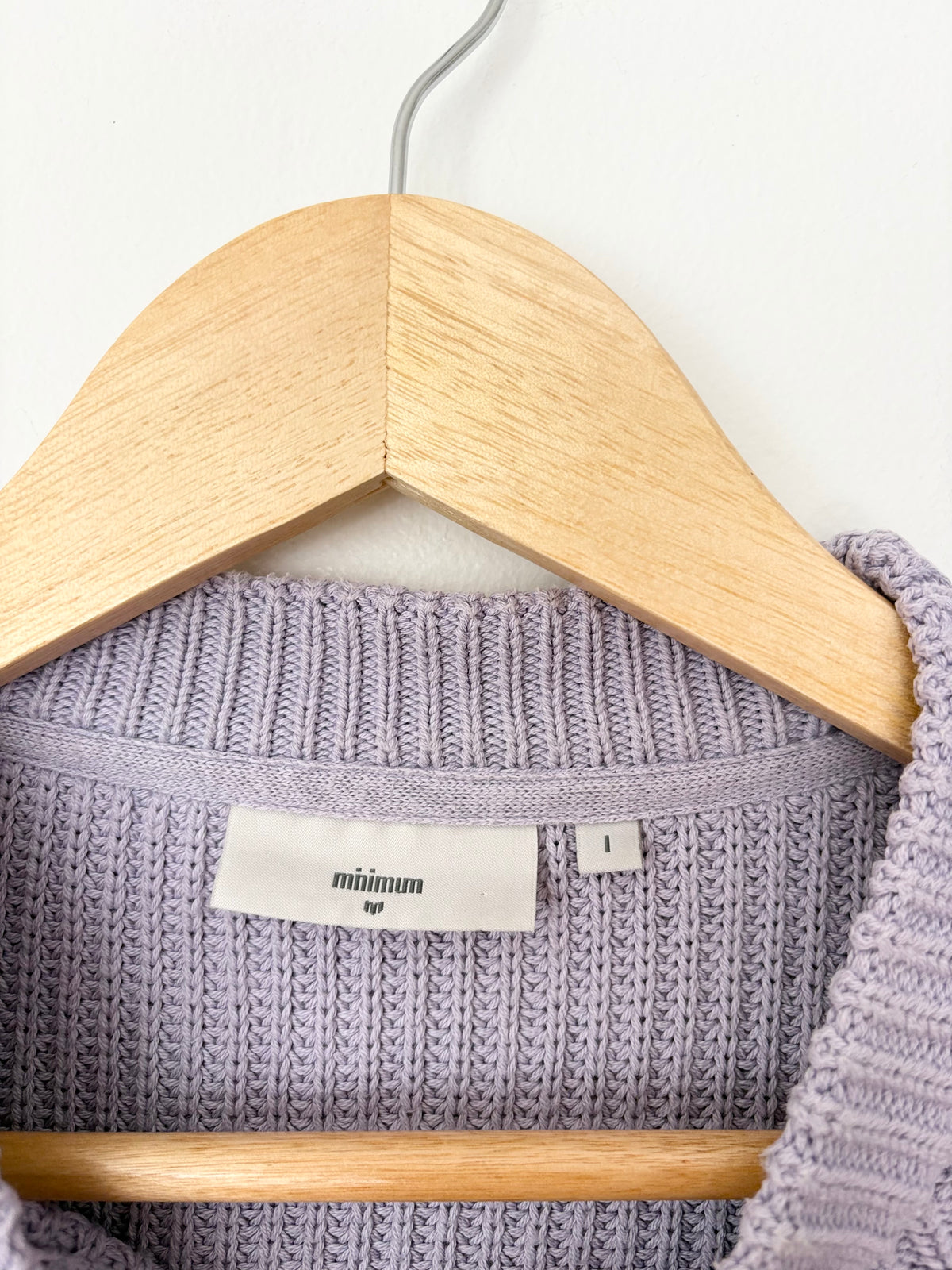 Pull en maille épaisse Mikala lilas, taille M/L