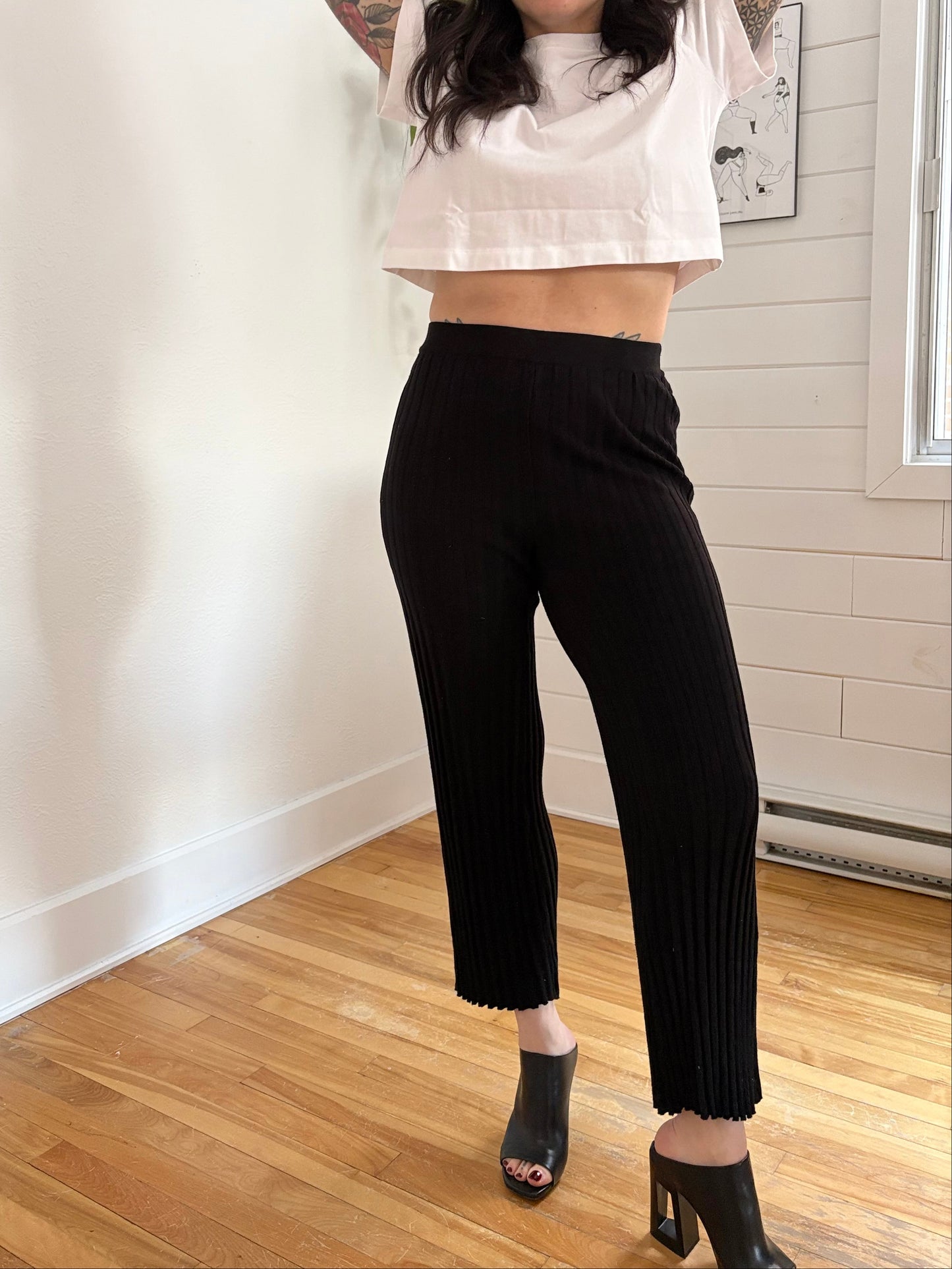 House of harlow ribbed stretchy flare pants Small