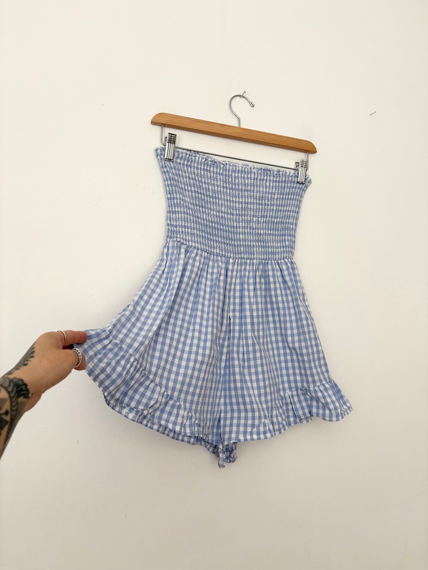 Combinaison bustier à carreaux Seek the Label, taille S