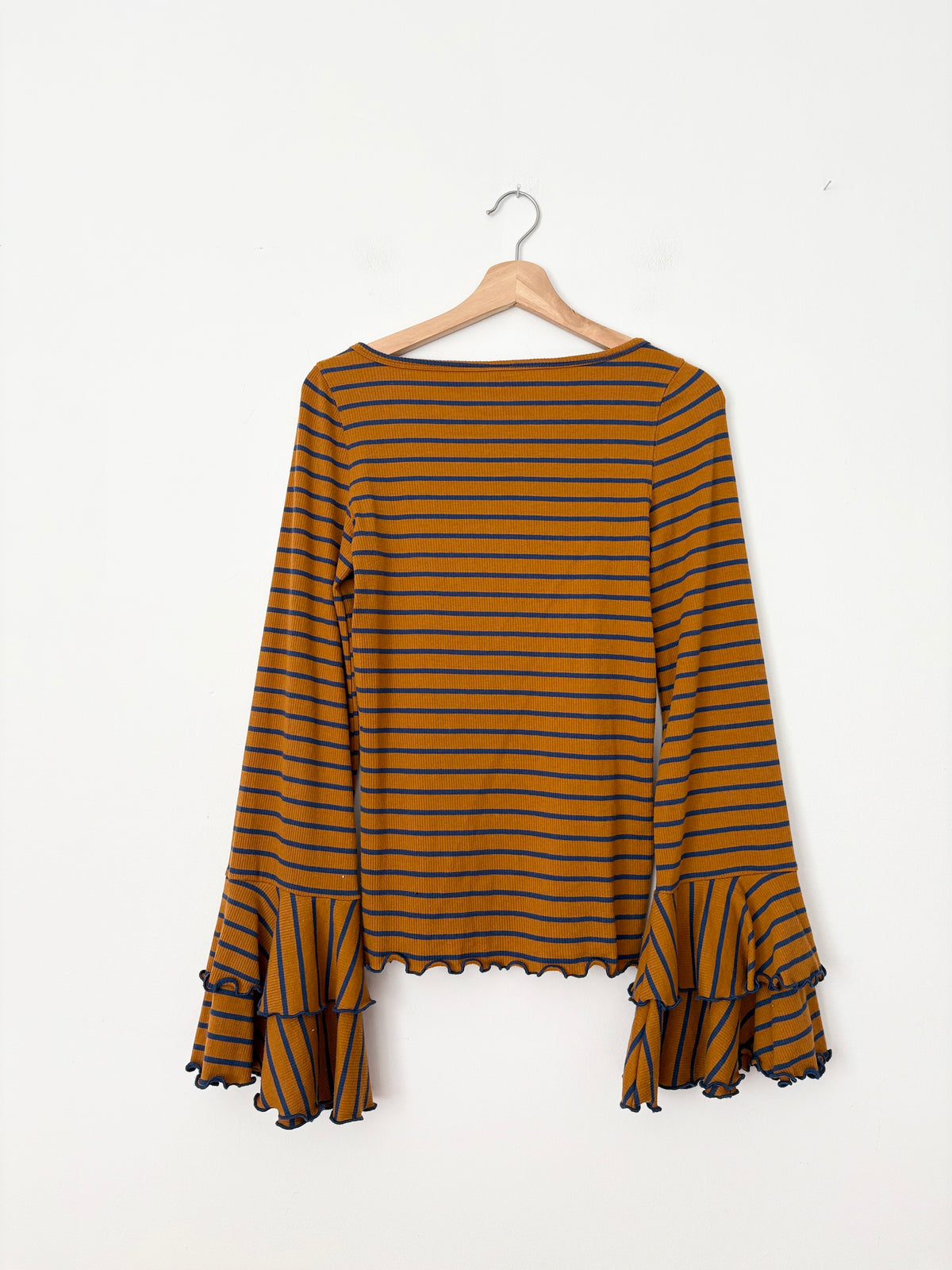 Free People bell sleeve stripe top M/L