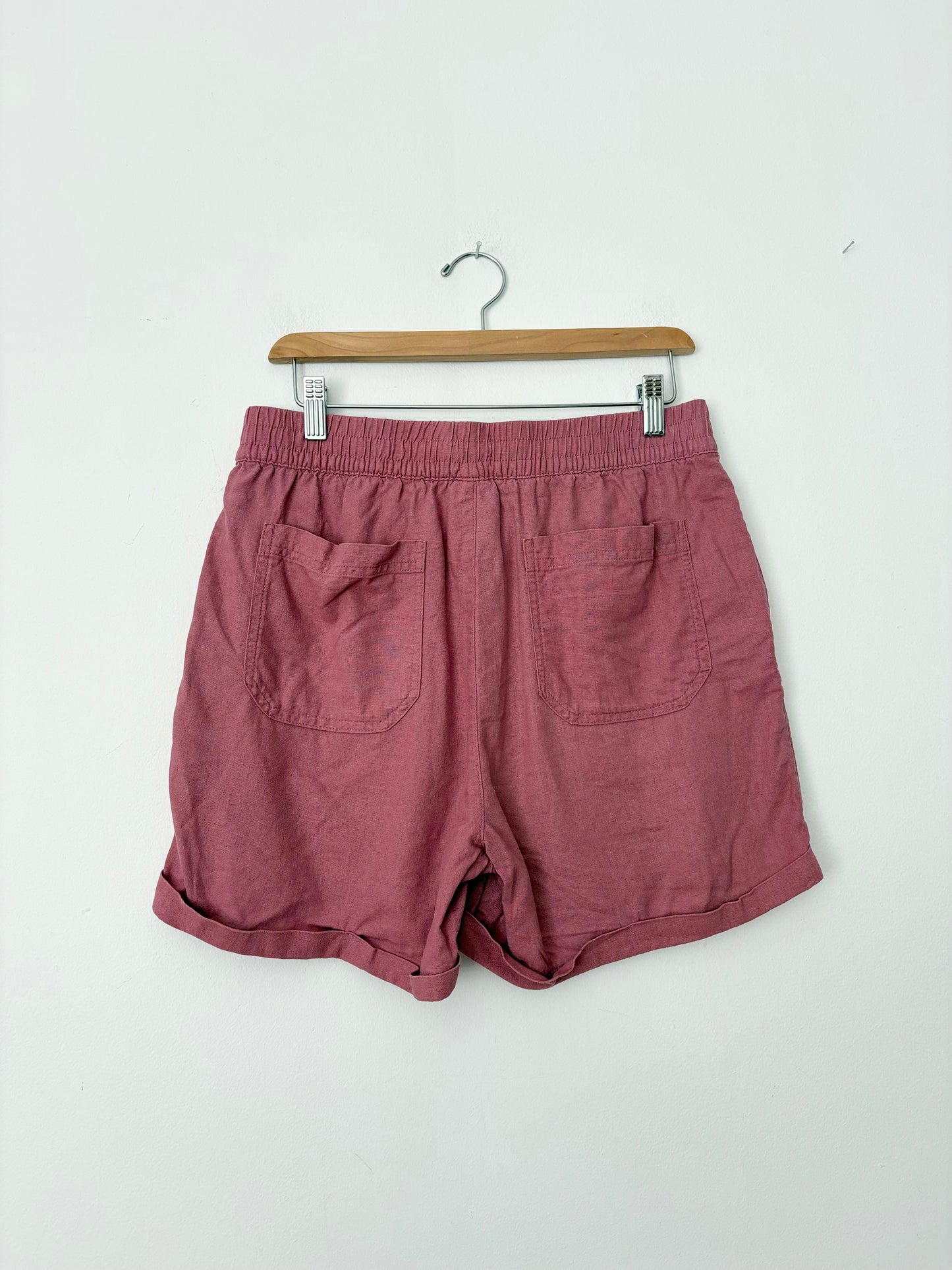 Frank & Oak linen blend pink shorts S/M