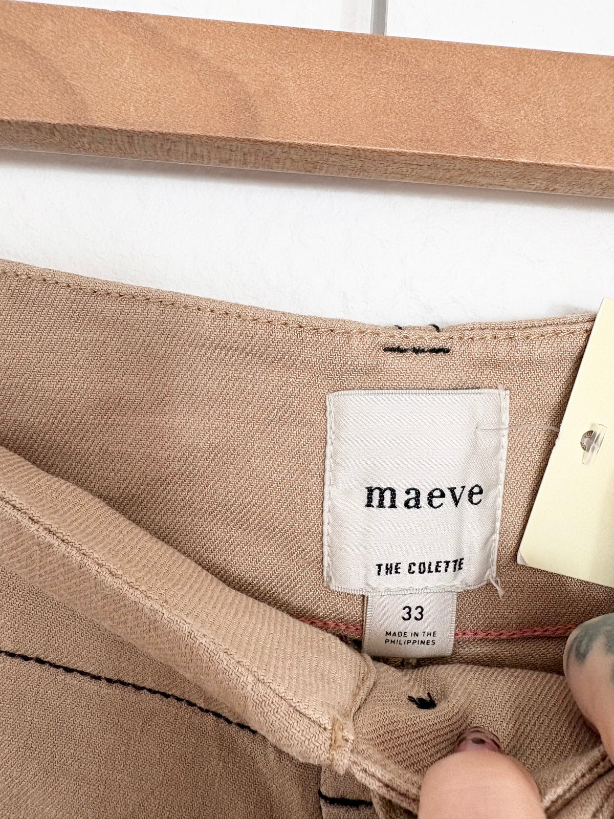 Maeve the colette contrast stitch pants W33