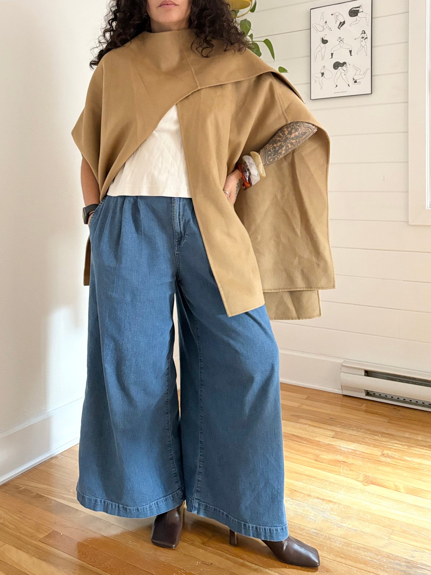 COS wool blend scarf cape O/S