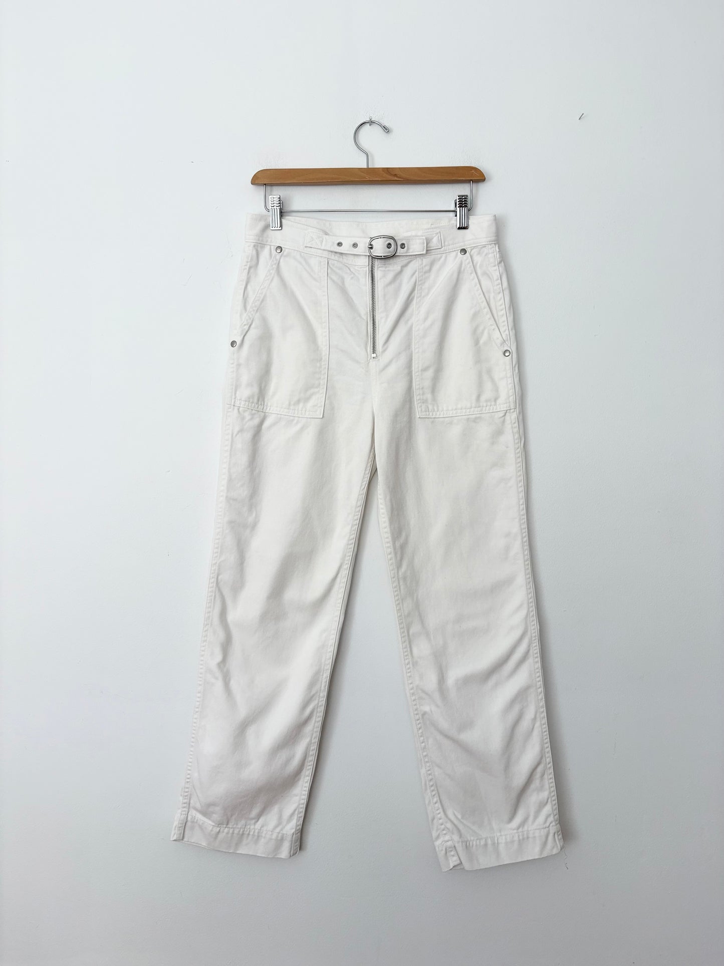 Pantalon ceinturé Rag & Bone en blanc cassé taille 26