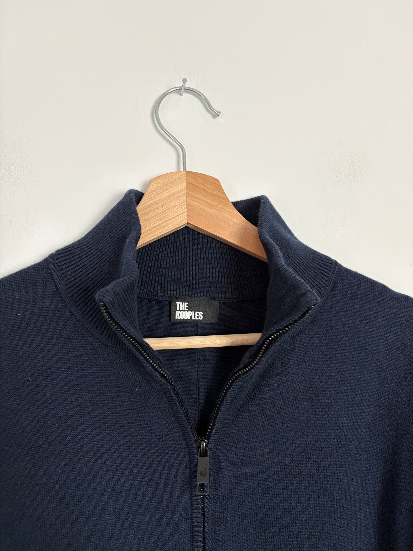 The kooples wool blend embroidered zip up cardigan S-L