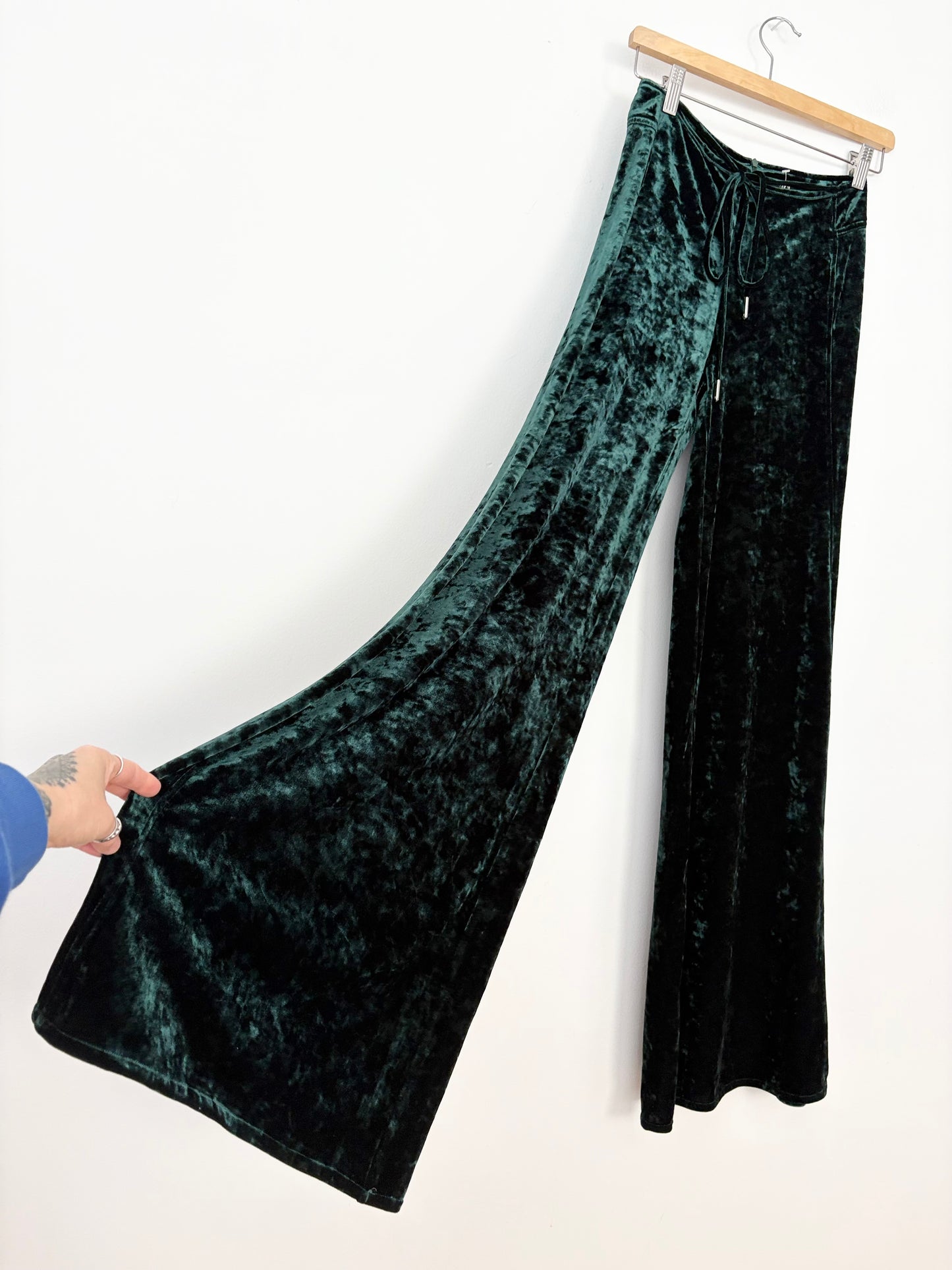 Billy T velvet wide leg pants XS/S