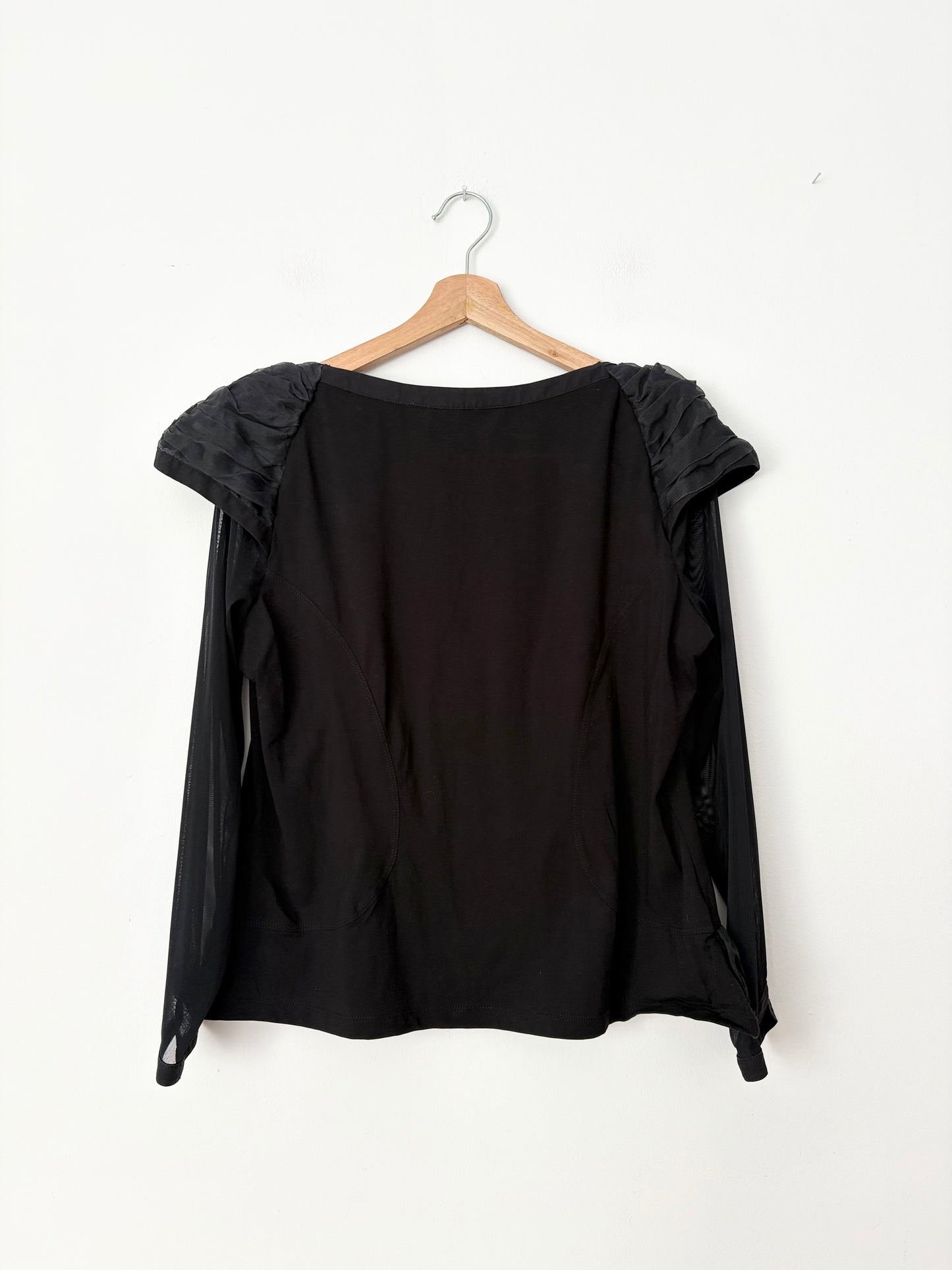 Chemisier Anne Fontaine en soie mélangée, fermeture éclair sur le devant, taille L