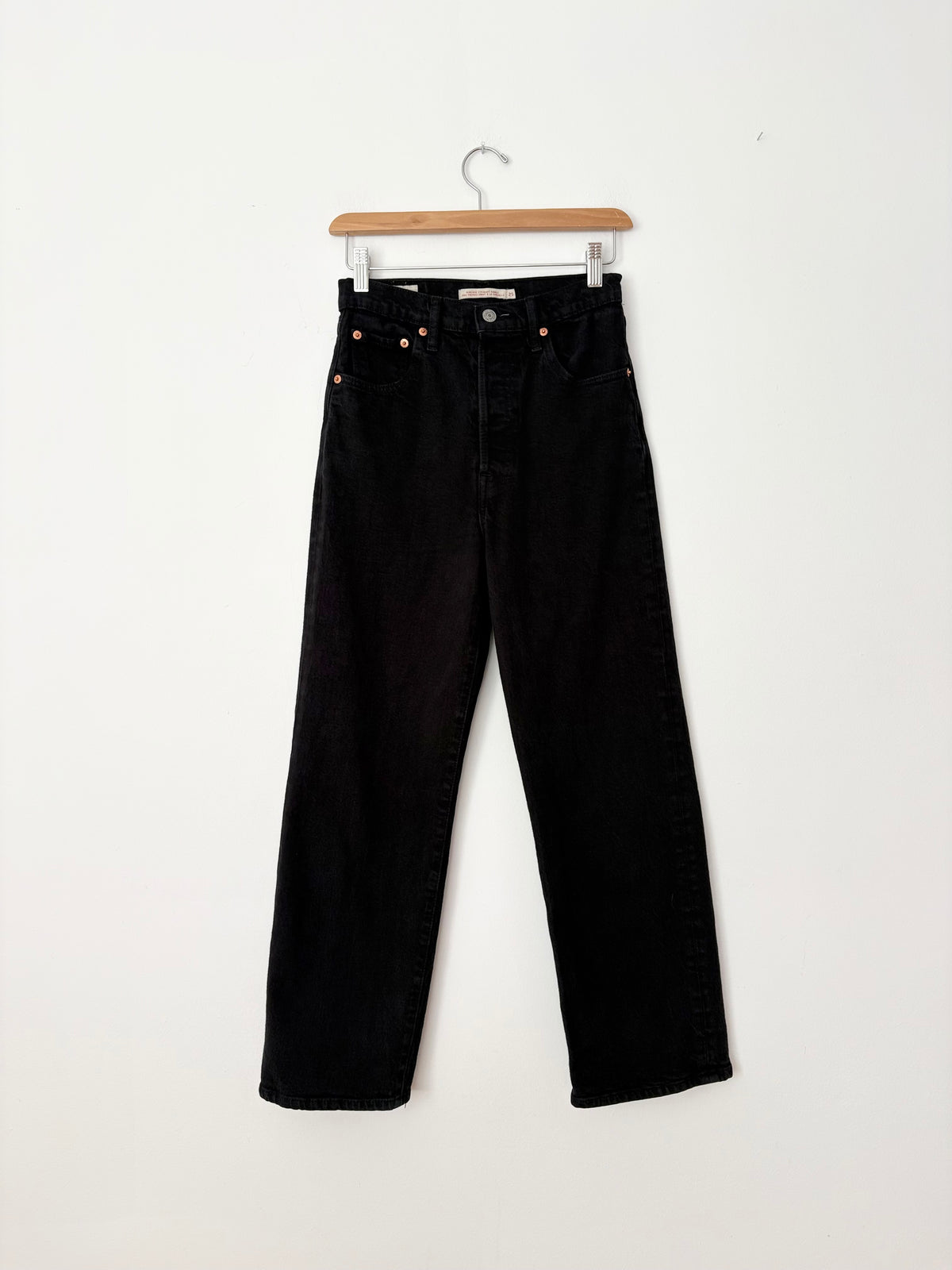 Jean droit Levi's Ribcage noir longueur cheville W25