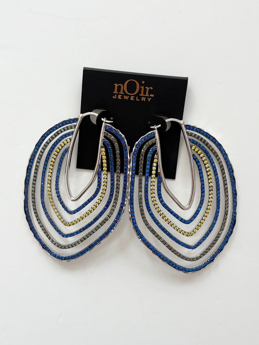 Noir NYC sunrise asymmetric hoops