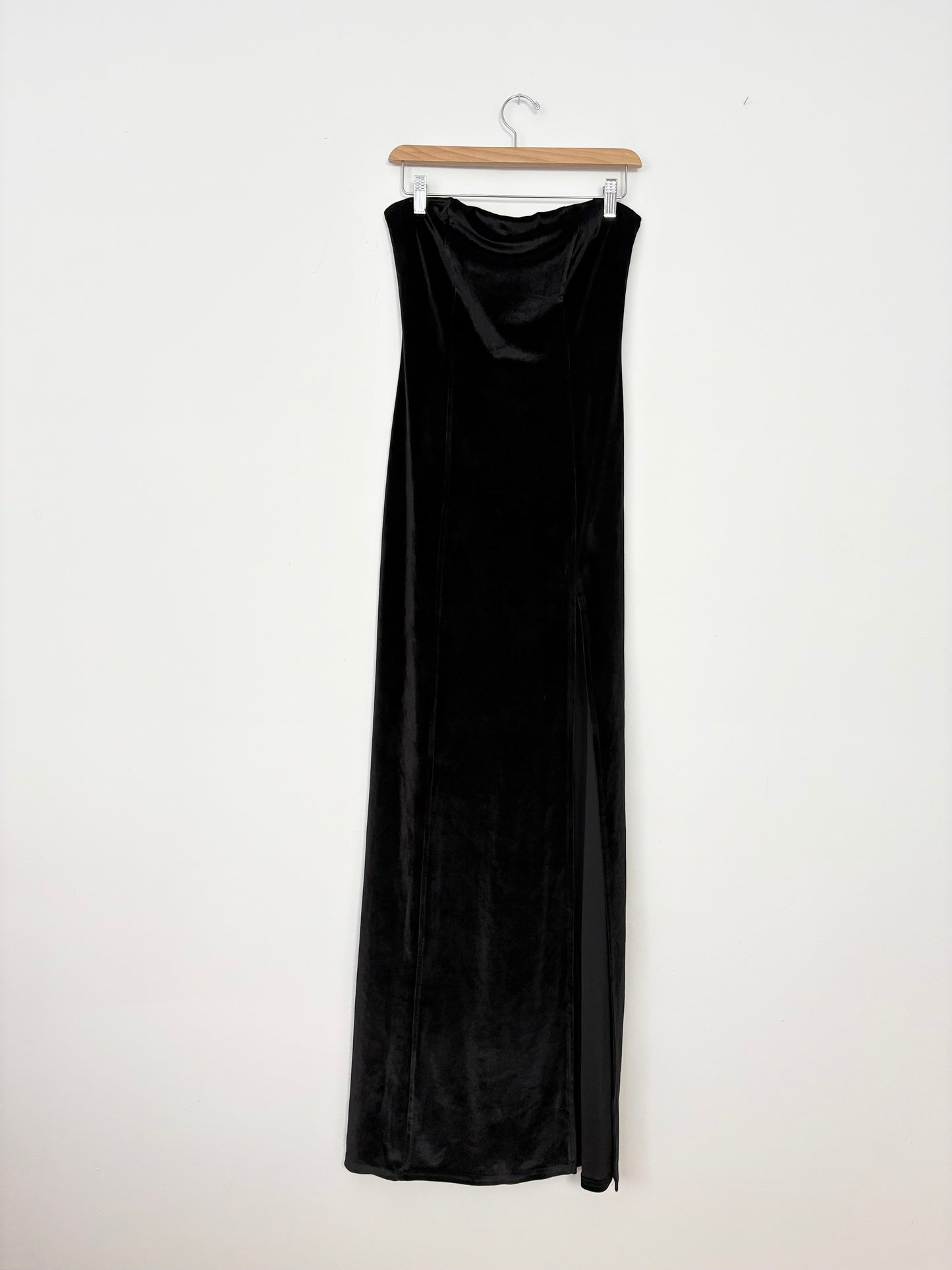 Miscreants cupid velvet slit maxi dress M/L