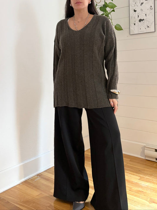 Sisley wool knit oversized sweater M/L