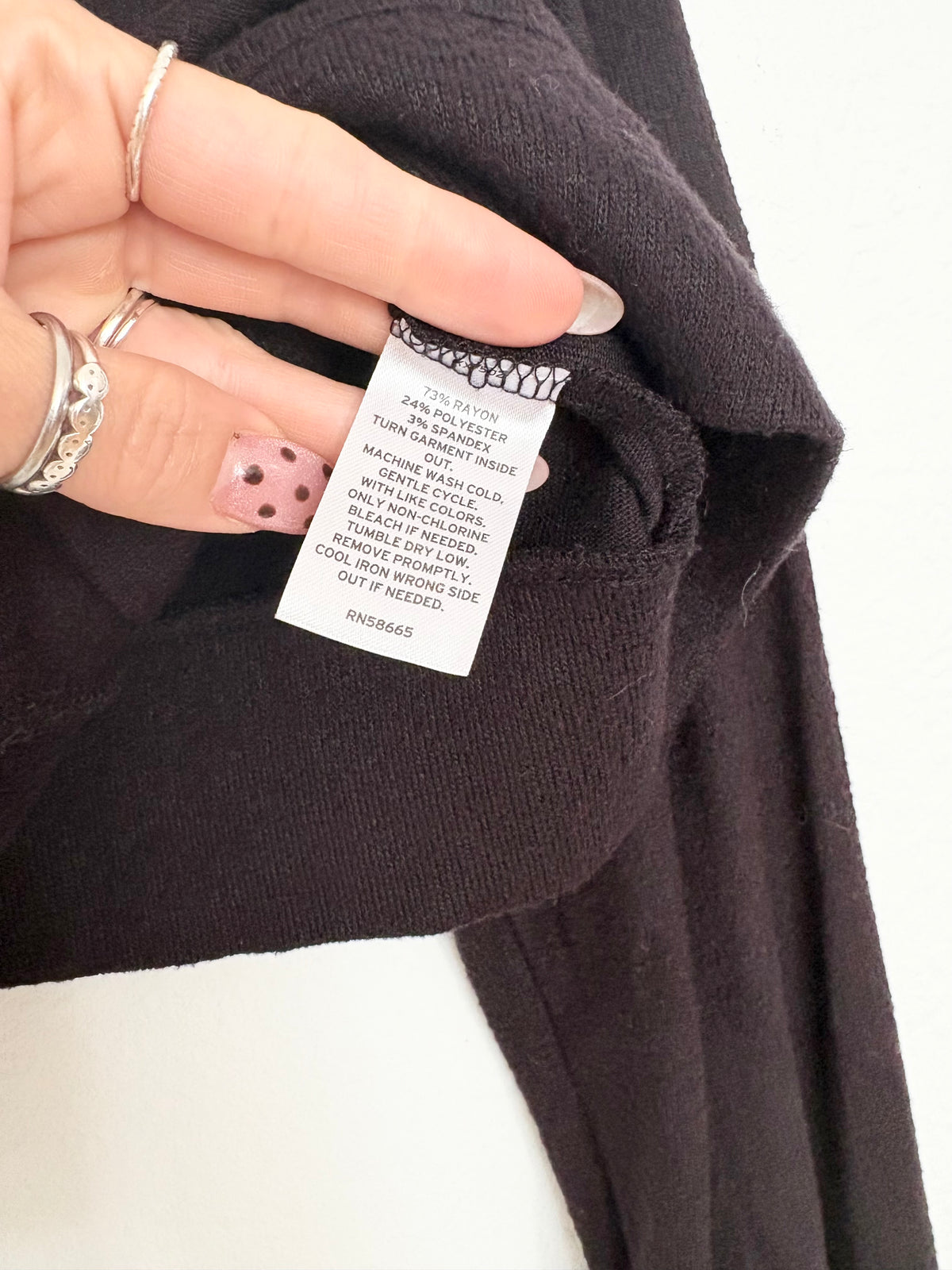 Open edit black boxy cardigan S/M