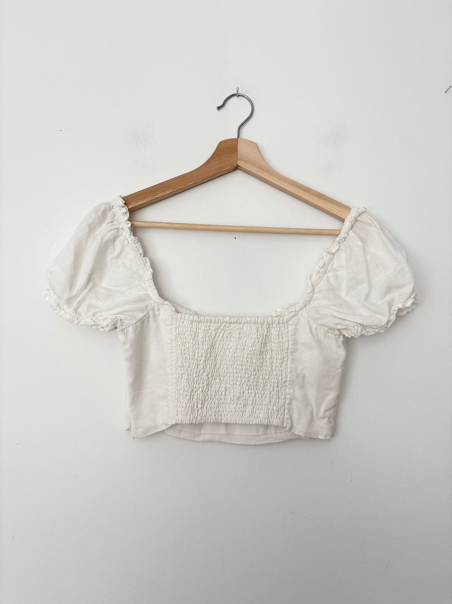 Wilfred Wander linen bustier crop top Small