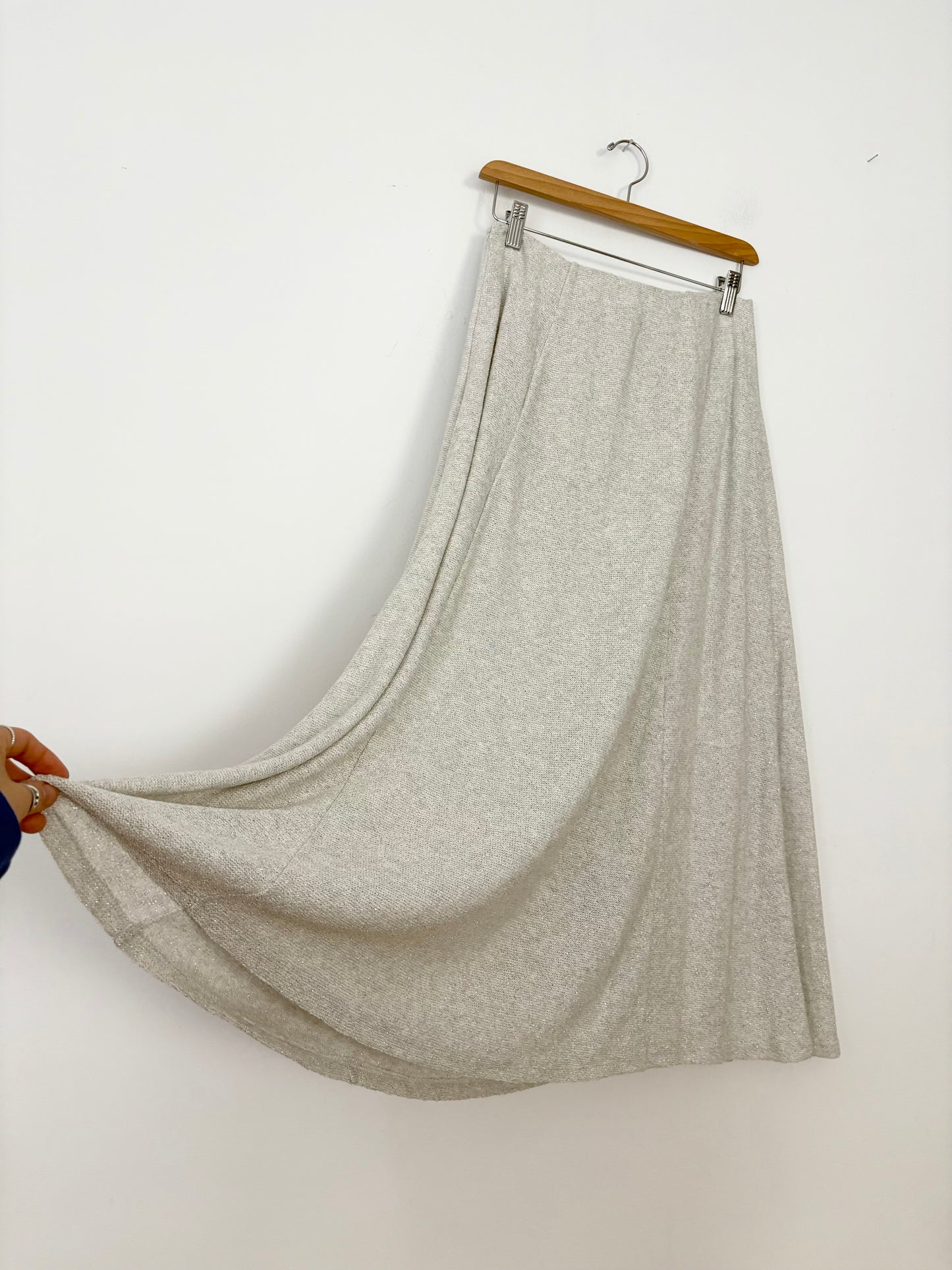 Zara metallic knit midi skirt Medium