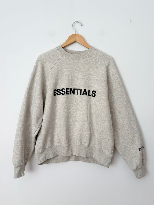 Sweat-shirt à col rond avec logo signature Fear of God Essentials, tailles XS à M