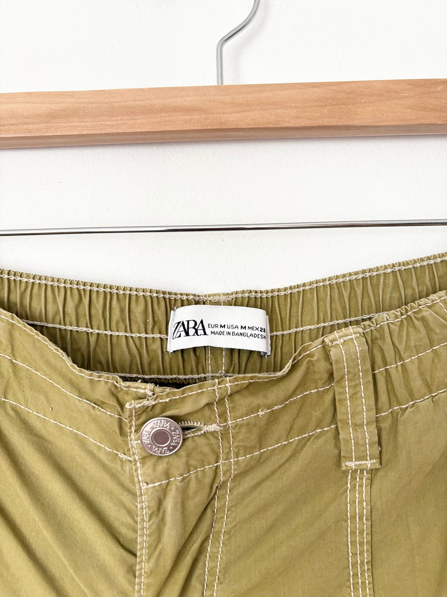 Cargo large à taille mi-haute Zara, taille M