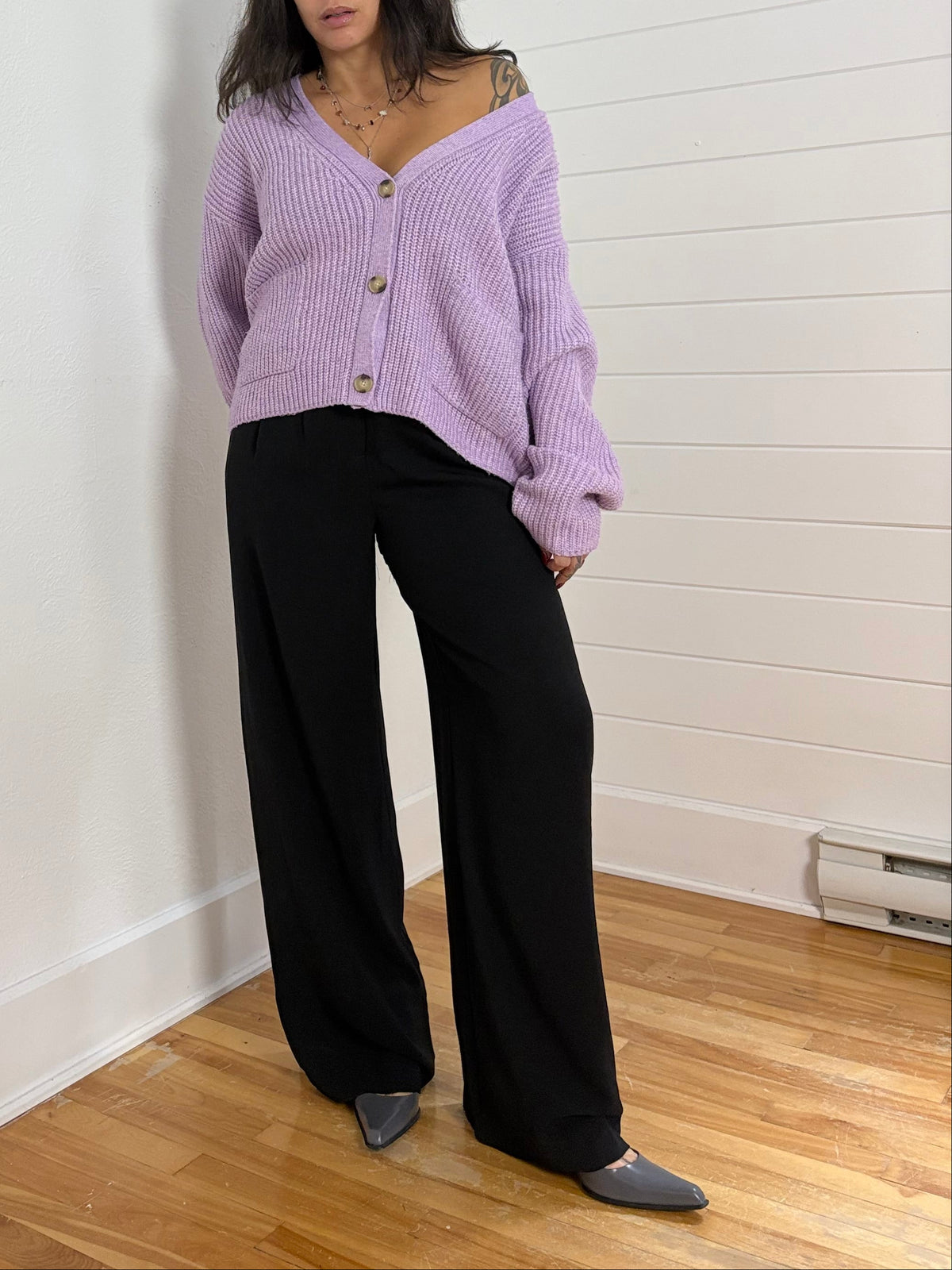 Hudson North boxy knit cardigan Large